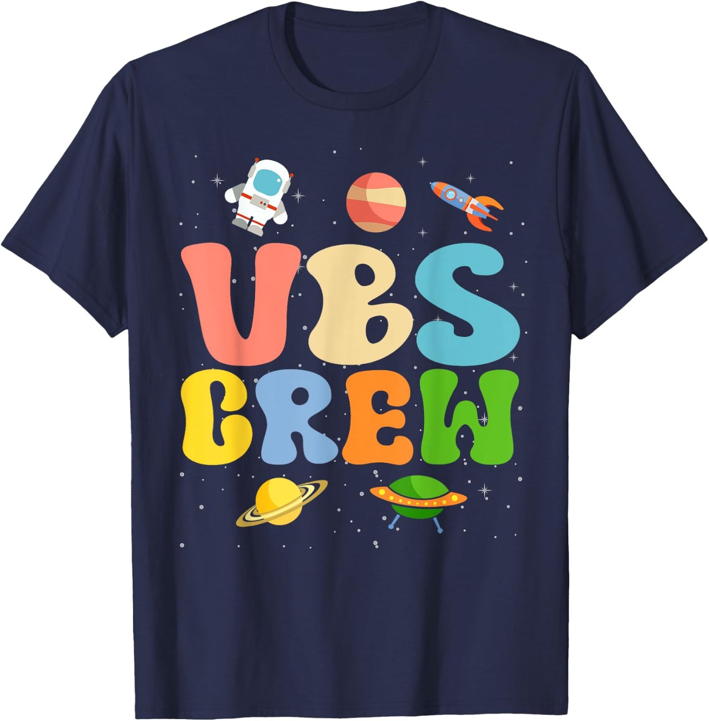 Space VBS Crew Vacation Bible VBS Teacher Christian School T-Shirt - T-Shirt | Navy