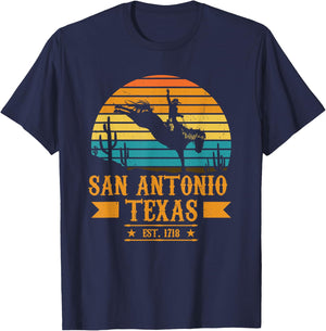 San Antonio Texas Rodeo Rider Horse - San Antonio Texas T-Shirt - T-Shirt | Navy