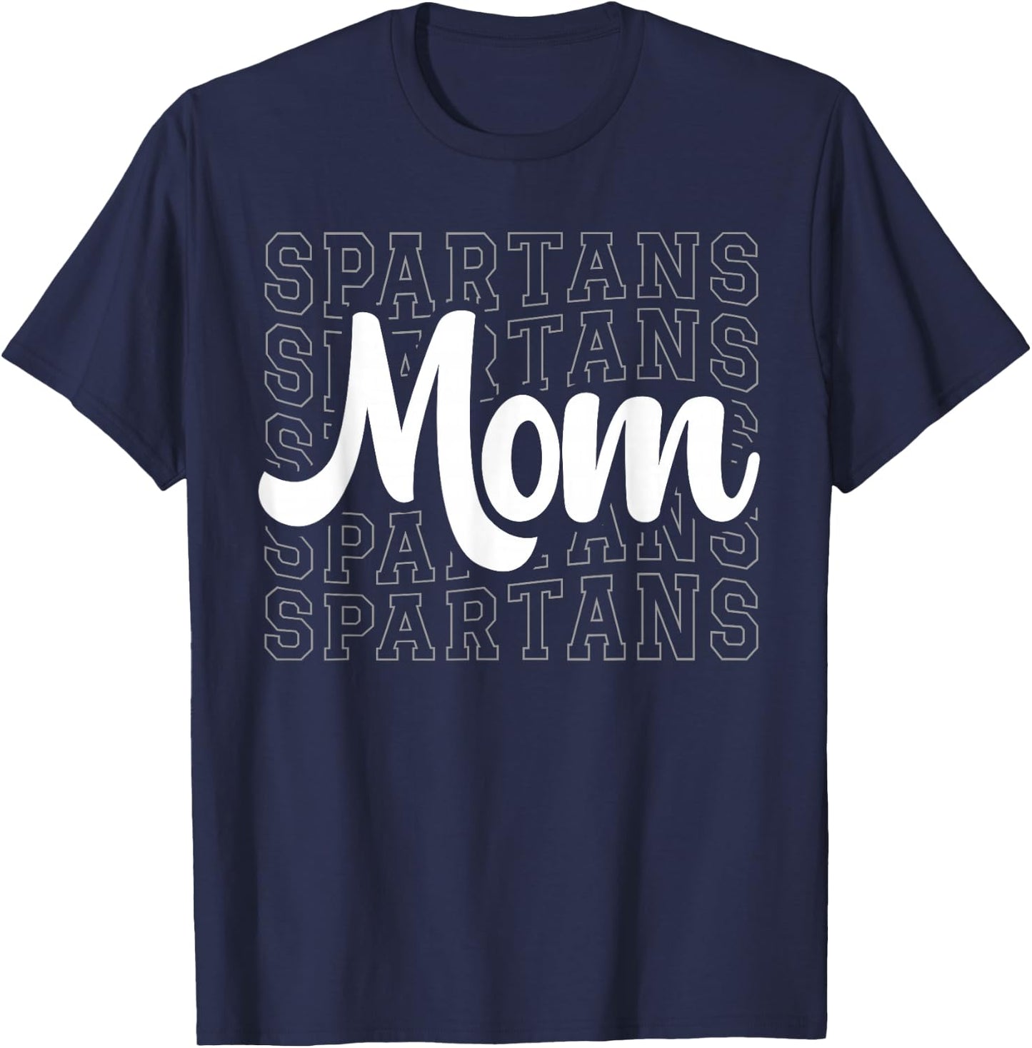 Spartans Sports Mascot - For Spartans Game Day Mom Momma T-Shirt - T-Shirt | Navy