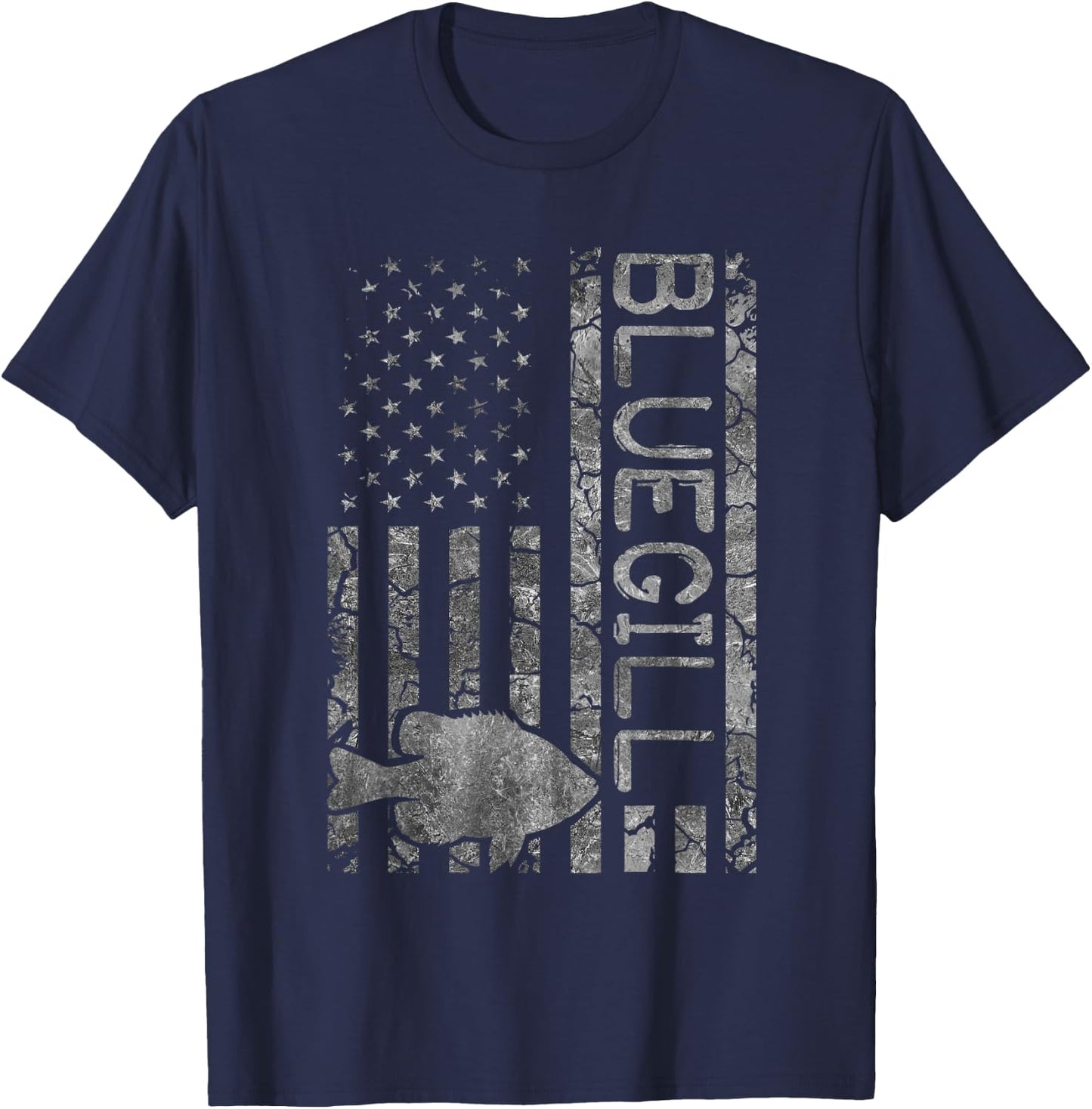 Bluegill Lover Design Women American Flag Bluegill T-Shirt - T-Shirt | Navy
