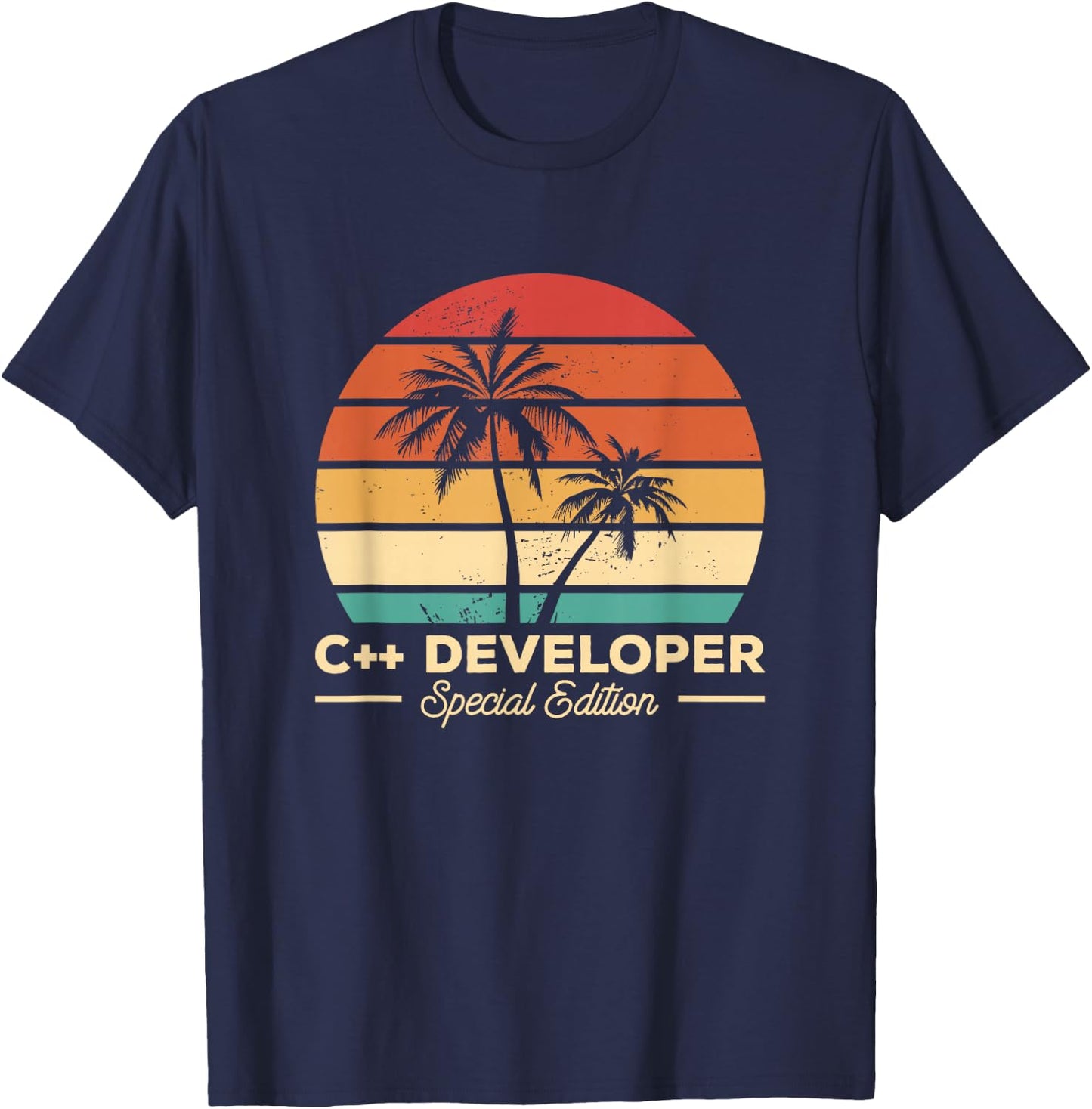 Vintage C++ Developer Programming T-Shirt - T-Shirt | Navy