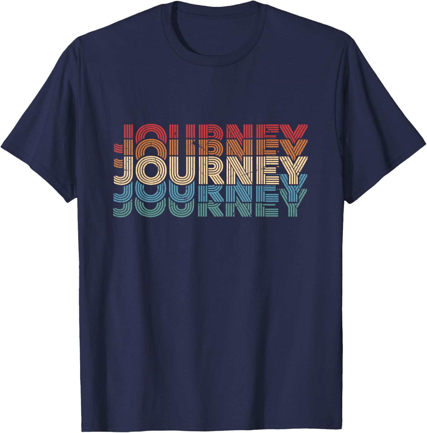 Step Into A Classic Adventure with Our Journey Vintage Quote T-Shirt - T-Shirt | Navy