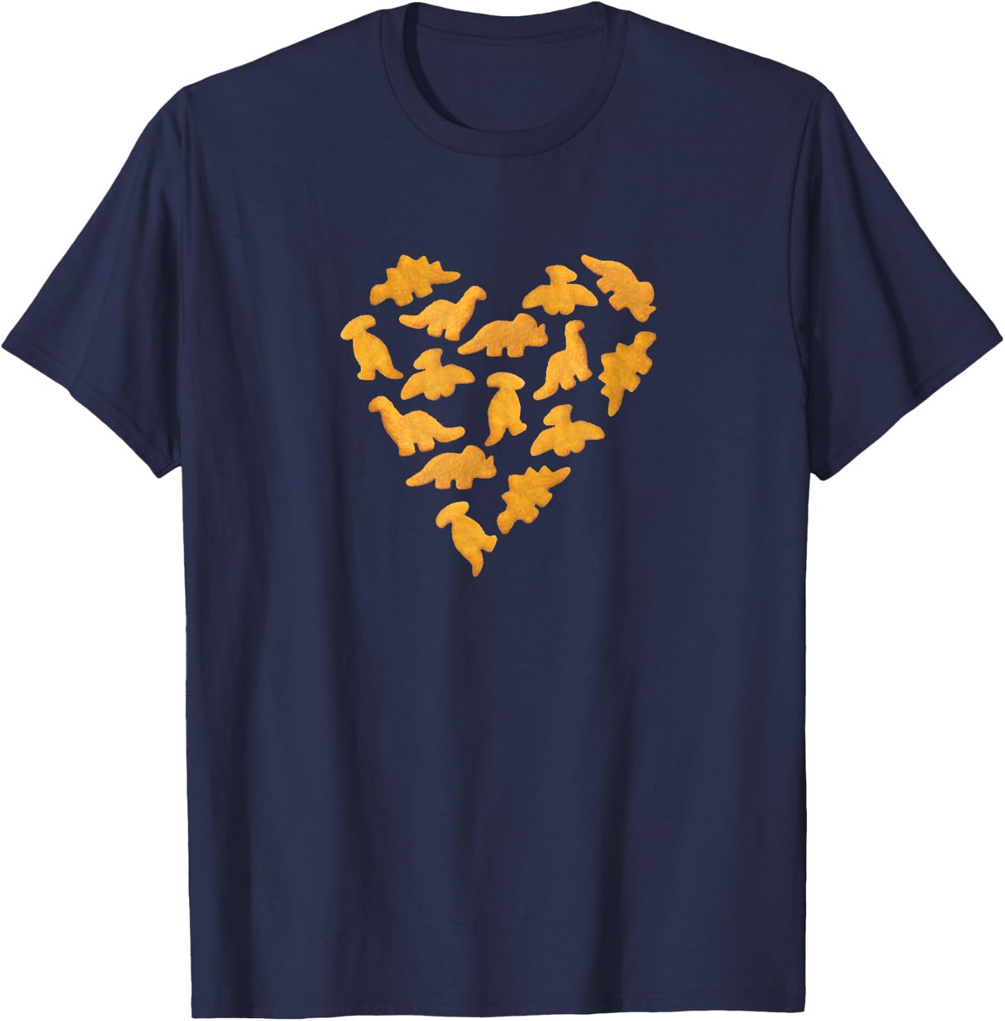 I Love Dino Chicken Nuggets Dinosaur Nuggets T-Shirt - T-Shirt | Navy