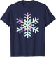 Tie Dye Snowflake Winter Christmas T-Shirt - T-Shirt | Navy