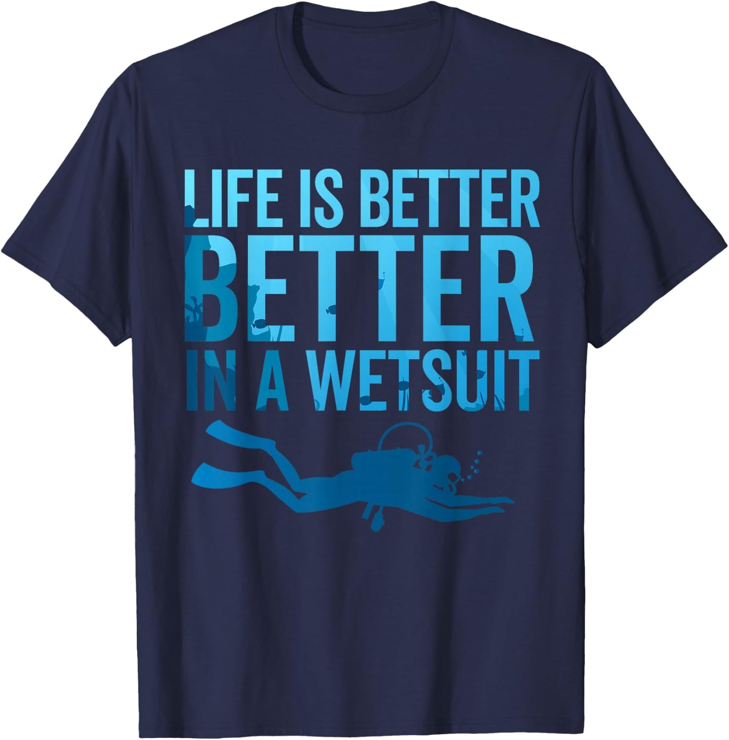 Scuba Diving Women Diver Funny Dive Clothes Apparel T-Shirt - T-Shirt | Navy