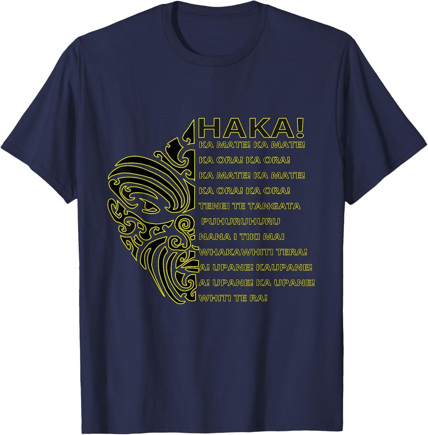 Maori Shirt Haka Aotearoa Kia ora New Zealand Rugby Tattoos T-Shirt - T-Shirt | Navy