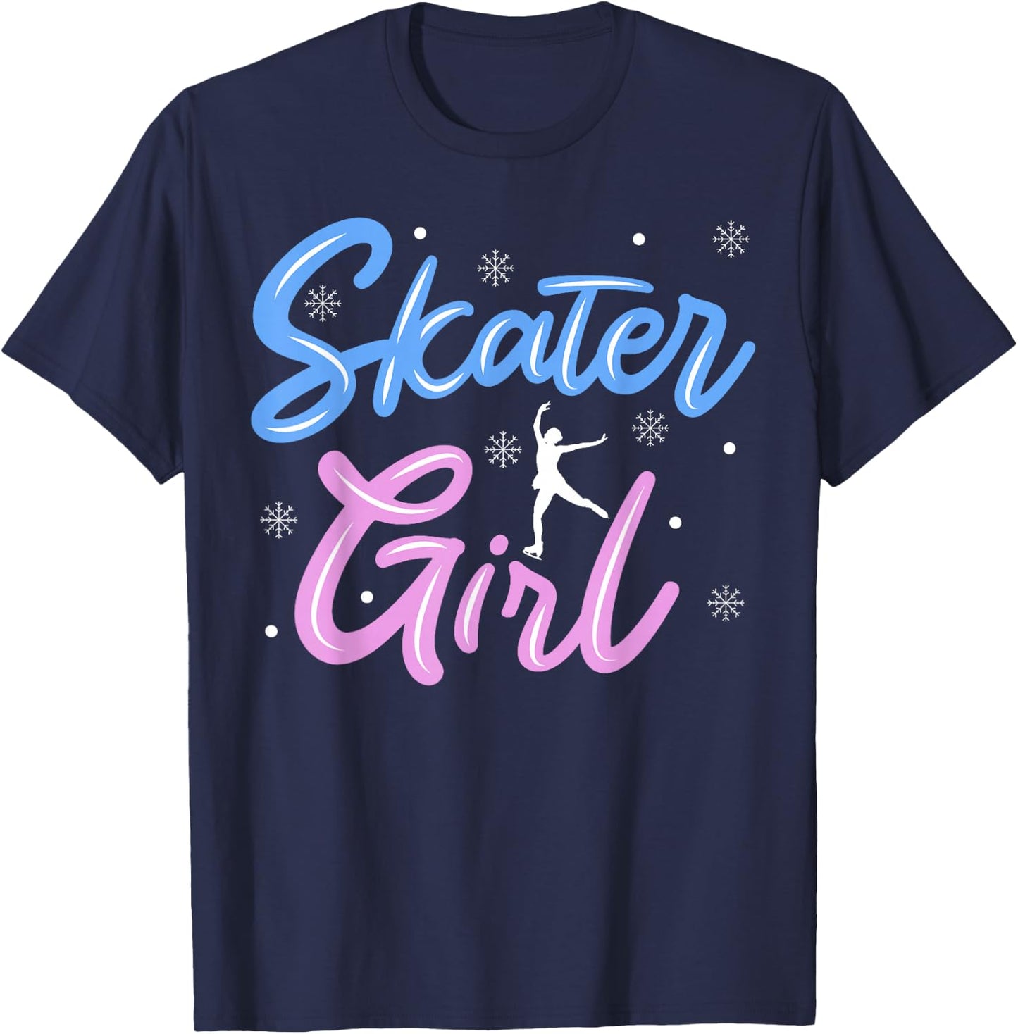 Skater Girl Ice Skating Figure Skating T-Shirt - T-Shirt | Navy