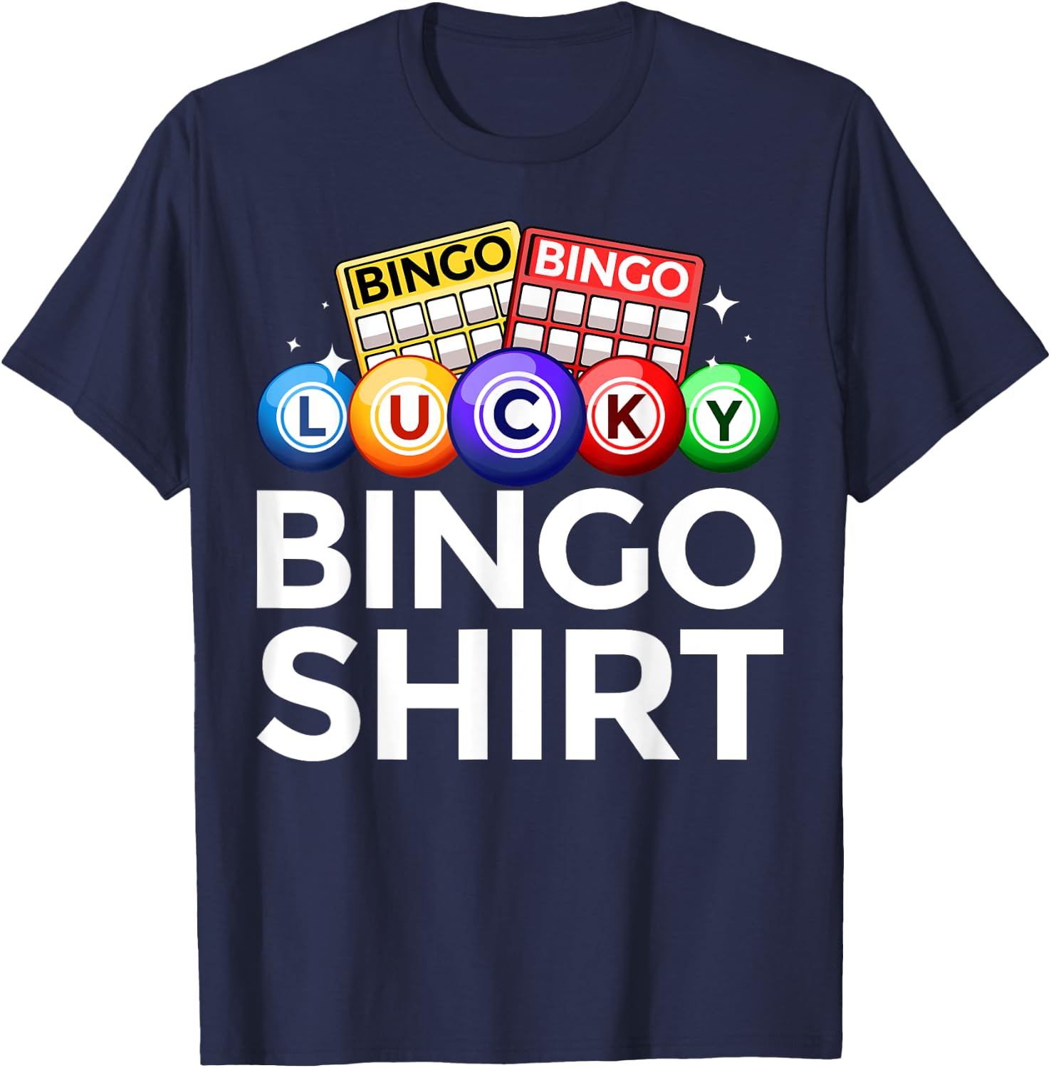 Cute Lucky Bingo Women Casino Bingo Lovers T-Shirt - T-Shirt | Navy