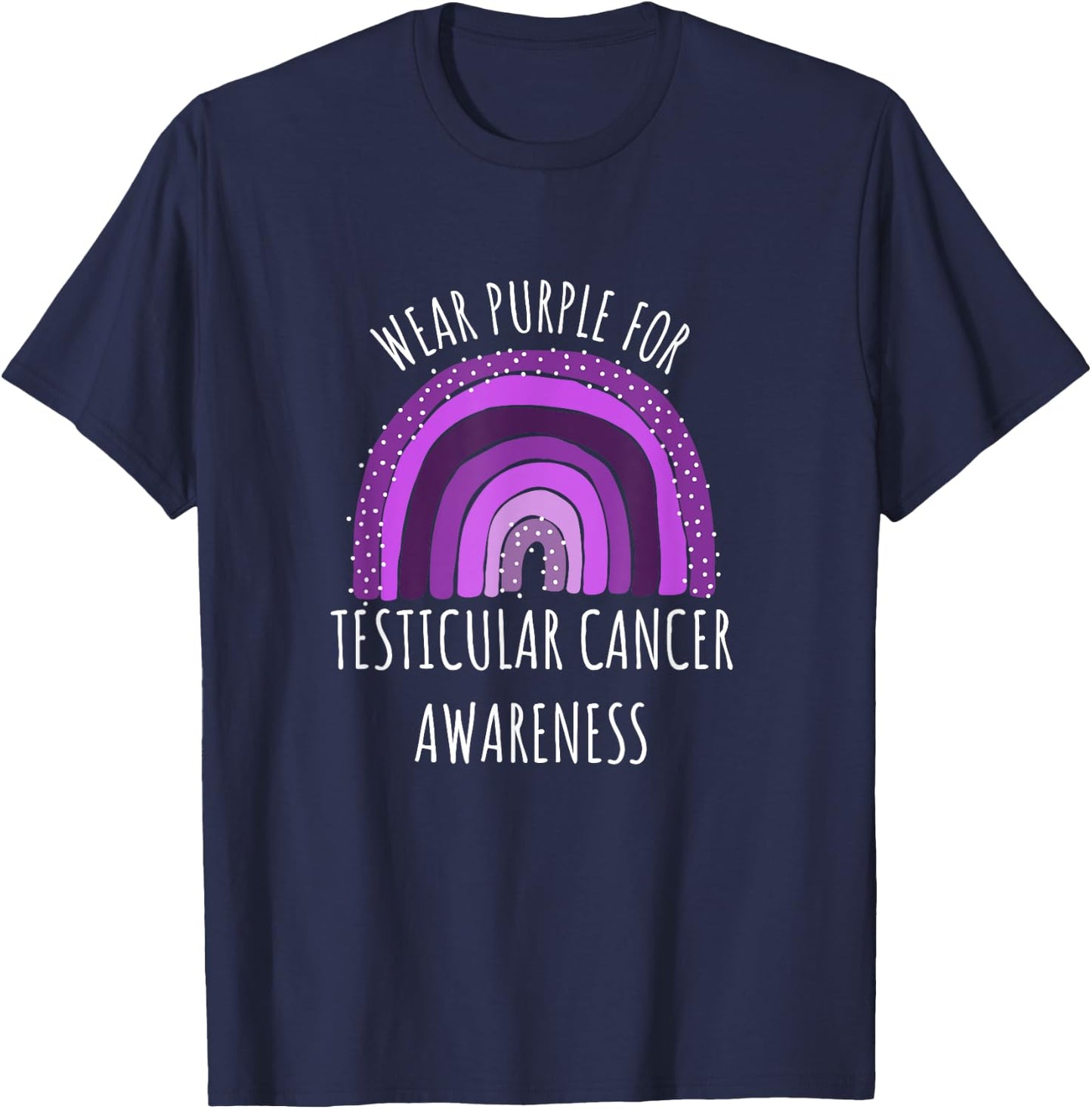 Wear Purple For Testicular Cancer Awareness Month T-Shirt - T-Shirt | Navy