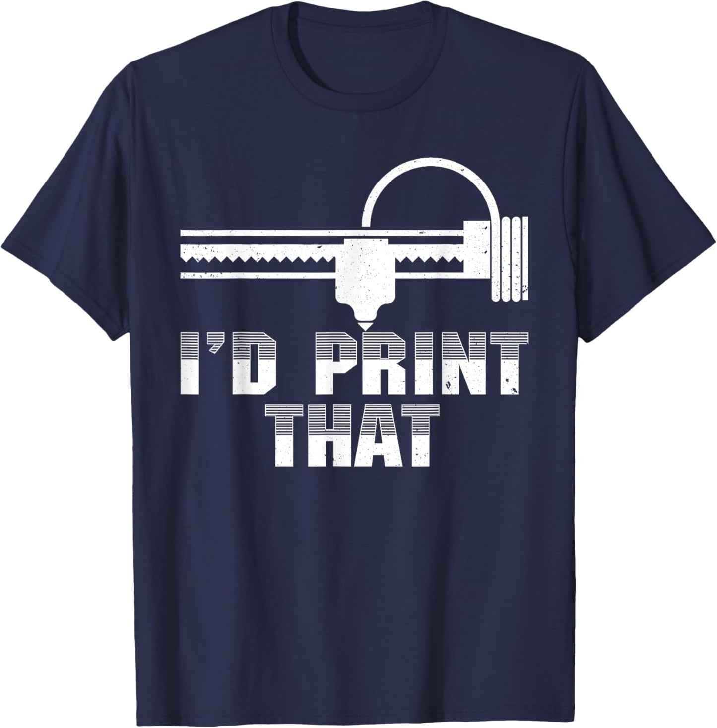 Cute 3D Printing Women 3D Printer Lovers Print Geeks T-Shirt - T-Shirt | Navy