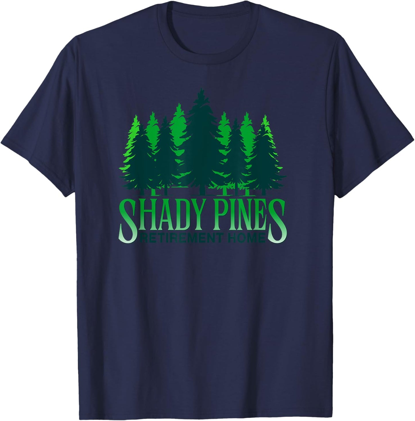 Shady Pines Pine Tree Outdoor Hiking T-Shirt - T-Shirt | Navy
