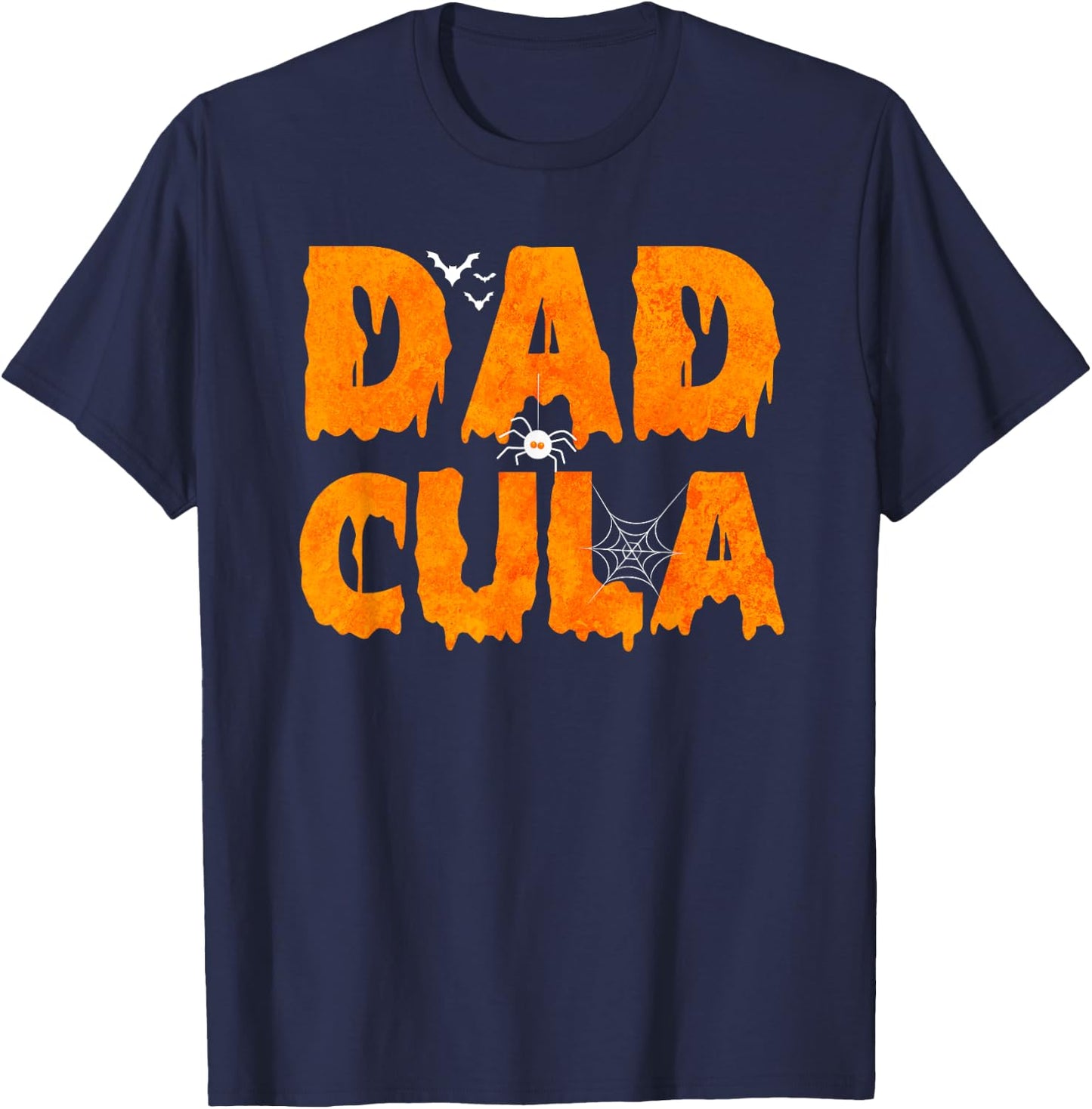 Funny Dadcula Halloween Dad Vampire Costume Momster matching T-Shirt - T-Shirt | Navy