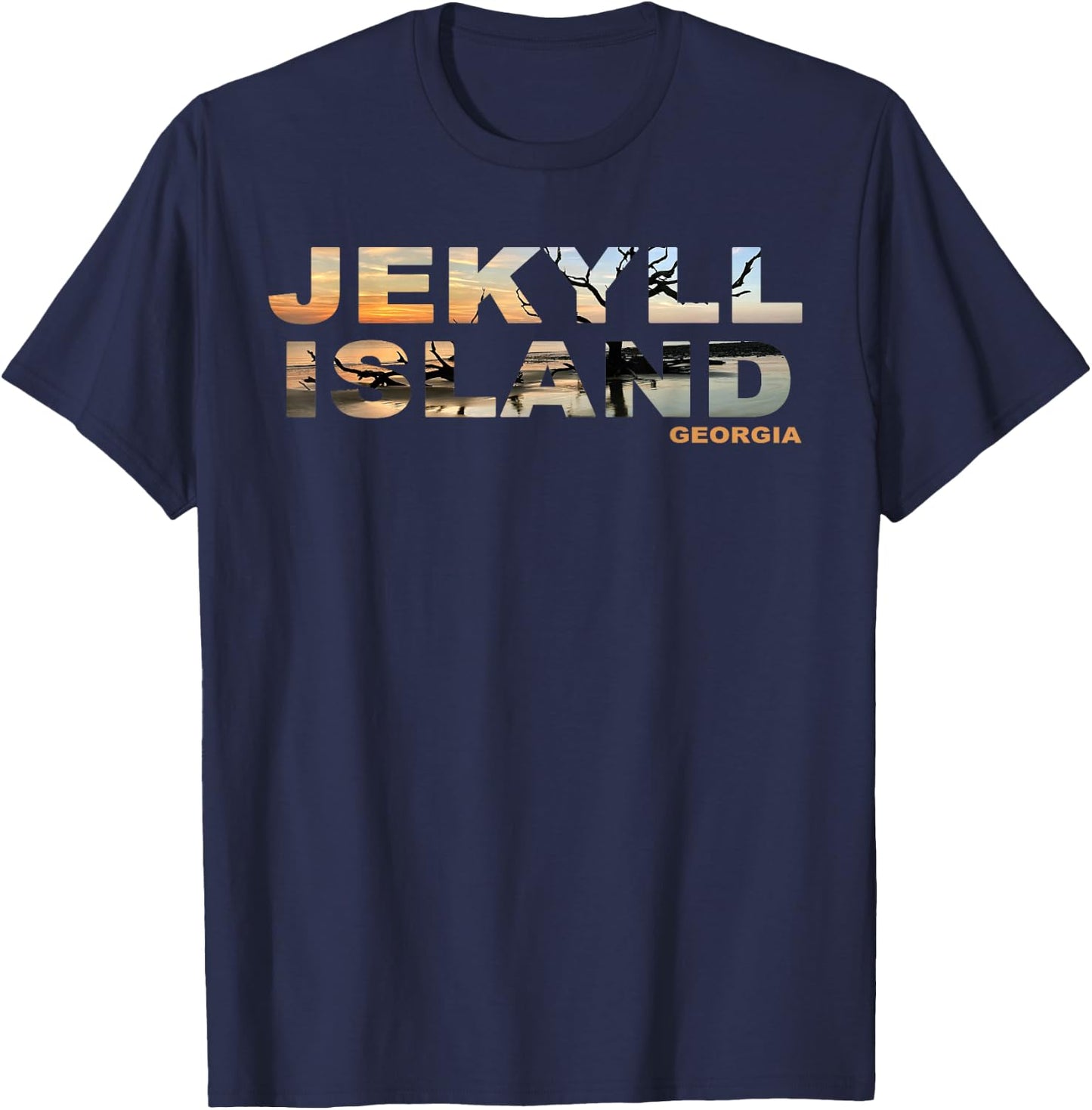 Jekyll Island Georgia Sea Turtle Beach Ocean Tourist Cute T-Shirt - T-Shirt | Navy