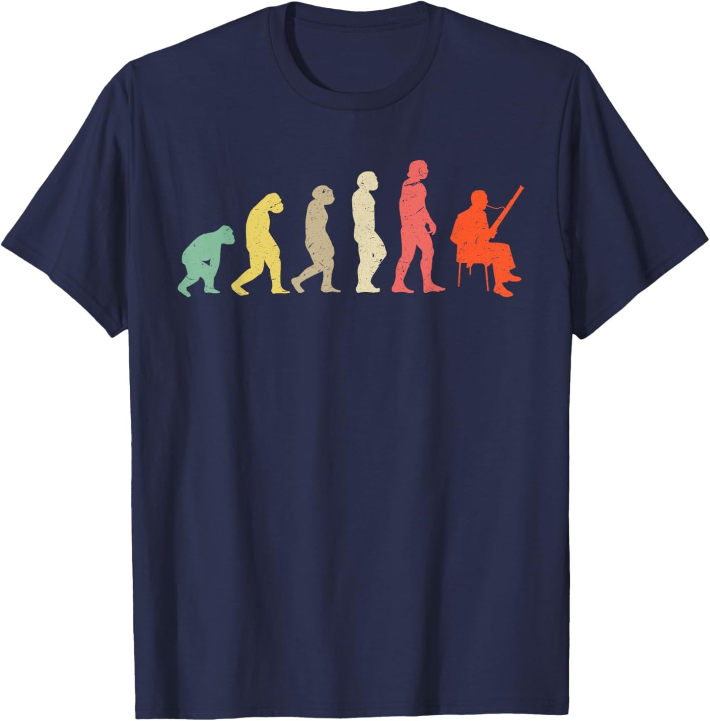 Evolution Of A Bassoonist - Bassoon T-Shirt - T-Shirt | Navy