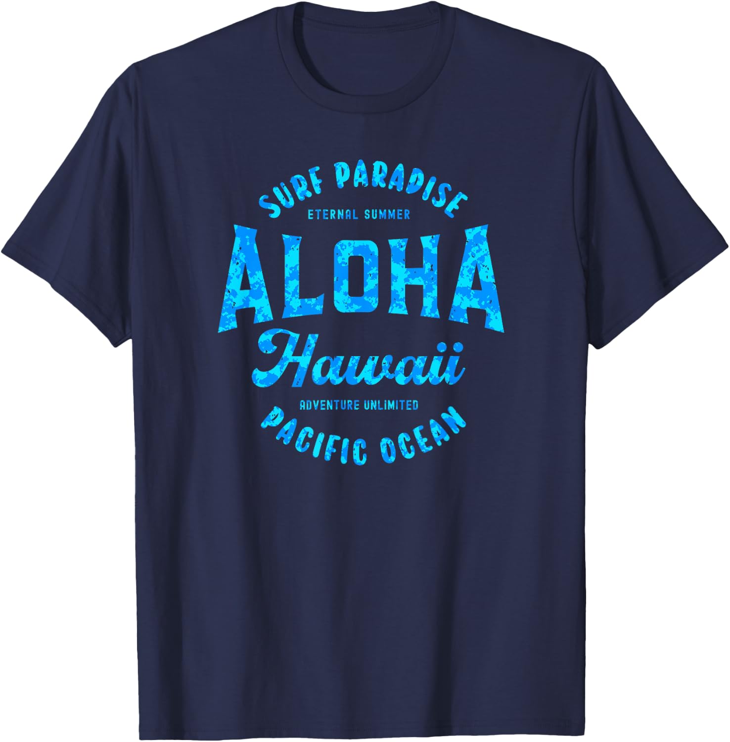 Hawaii Aloha Hawaiian Retro Throwback Girls Boys Souvenir T-Shirt - T-Shirt | Navy
