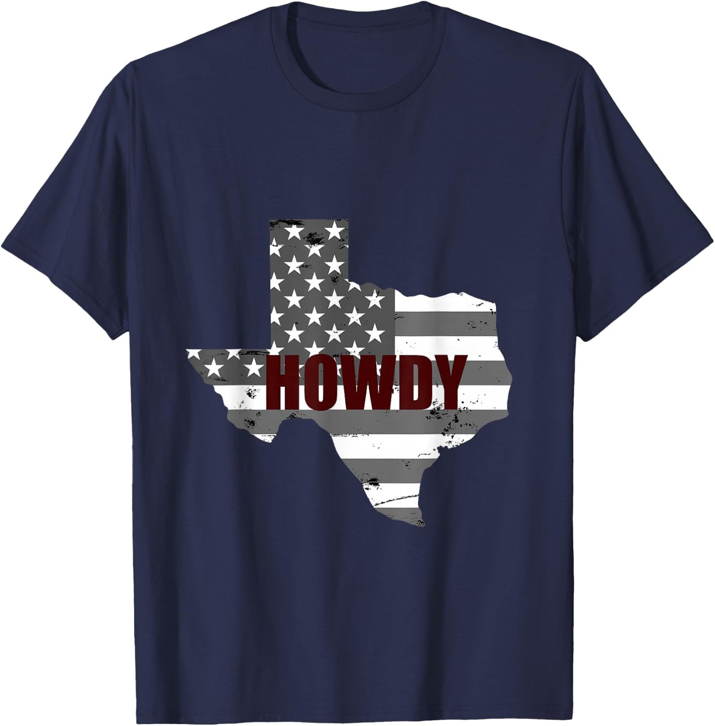 Texas Howdy USA American Flag Gig'em A&M T-Shirt - T-Shirt | Navy
