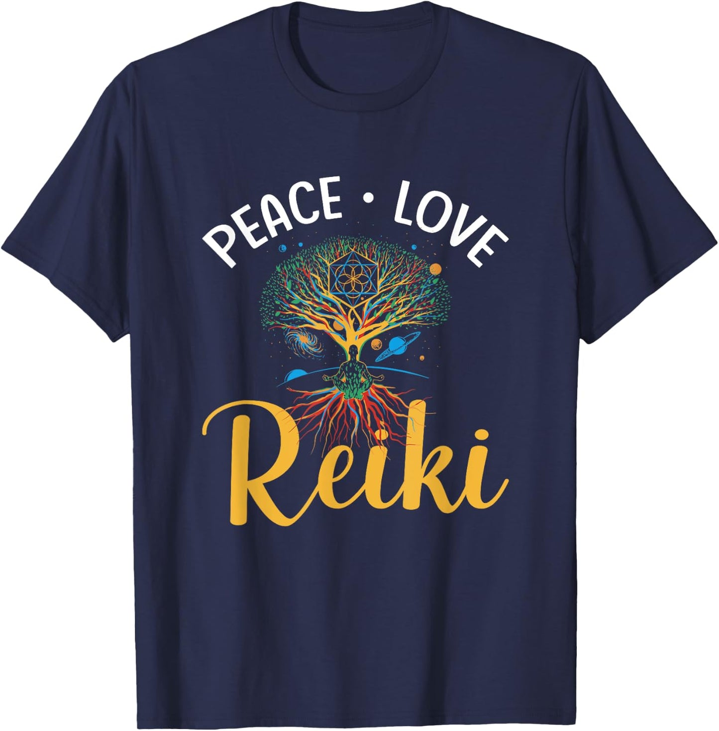 Holistic Reiki Healing Reiki Practitioner T-Shirt - T-Shirt | Navy