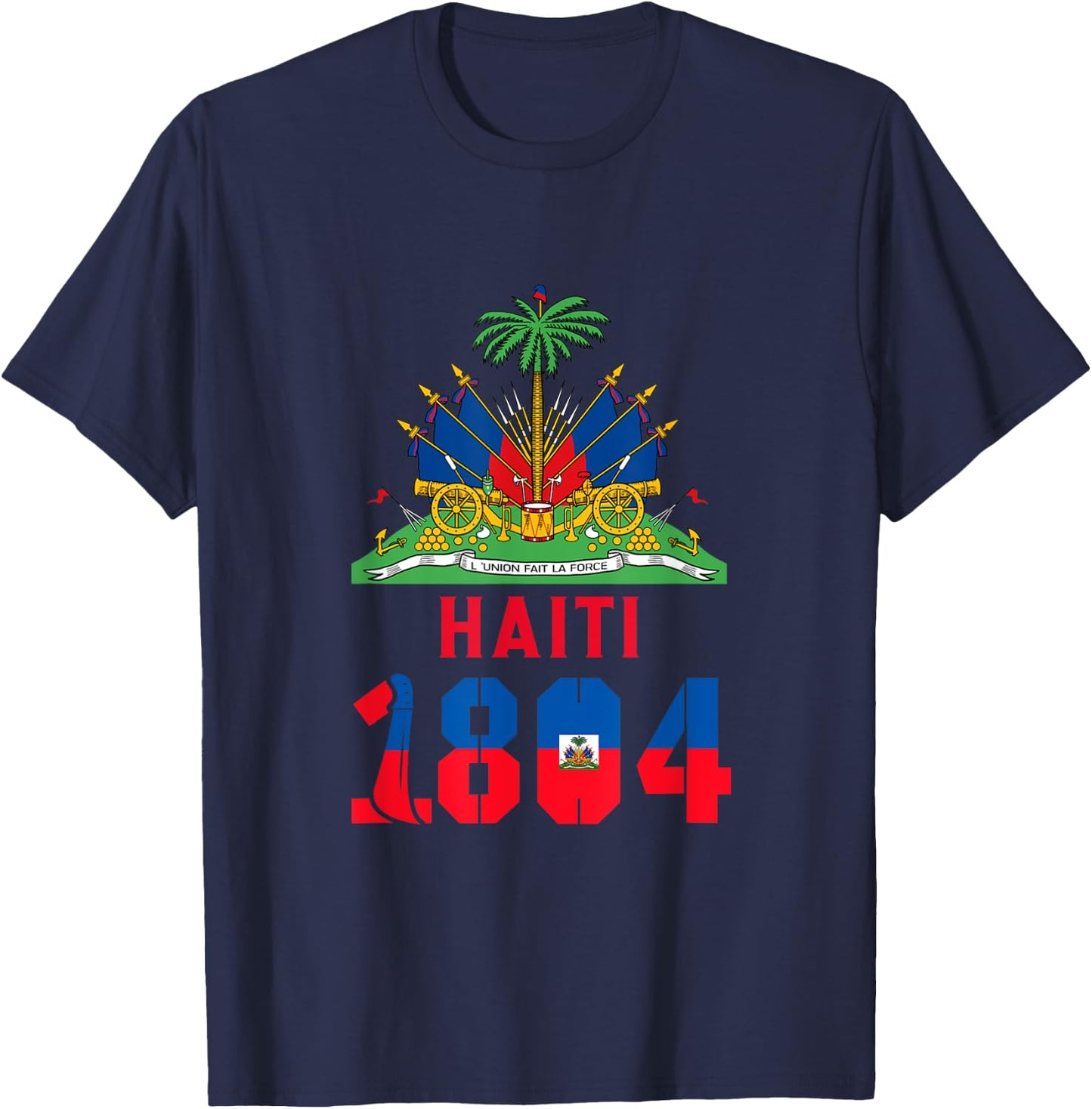 Haitian Revolution 1804 Flag T-Shirt - T-Shirt | Navy