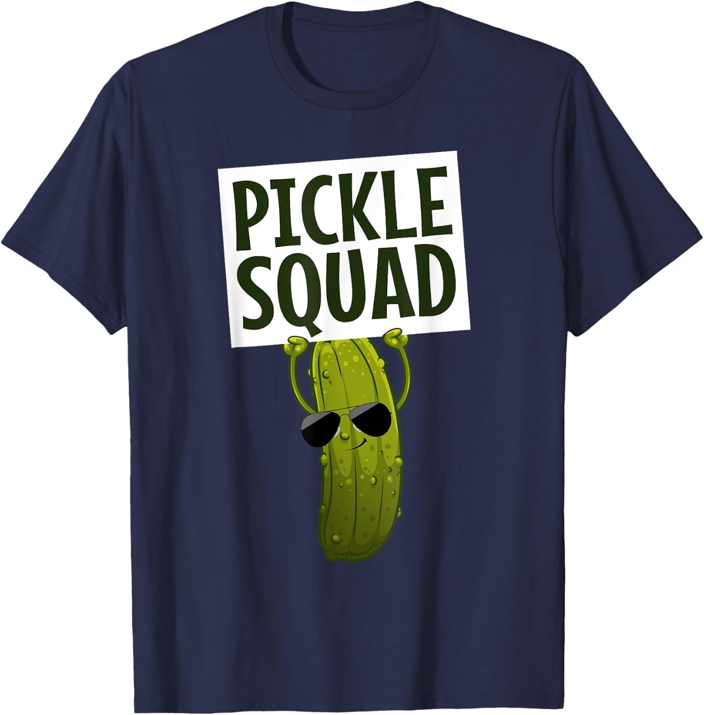 Cute Pickle Design Women Kids Cucumber Pickle Lover T-Shirt - T-Shirt | Navy