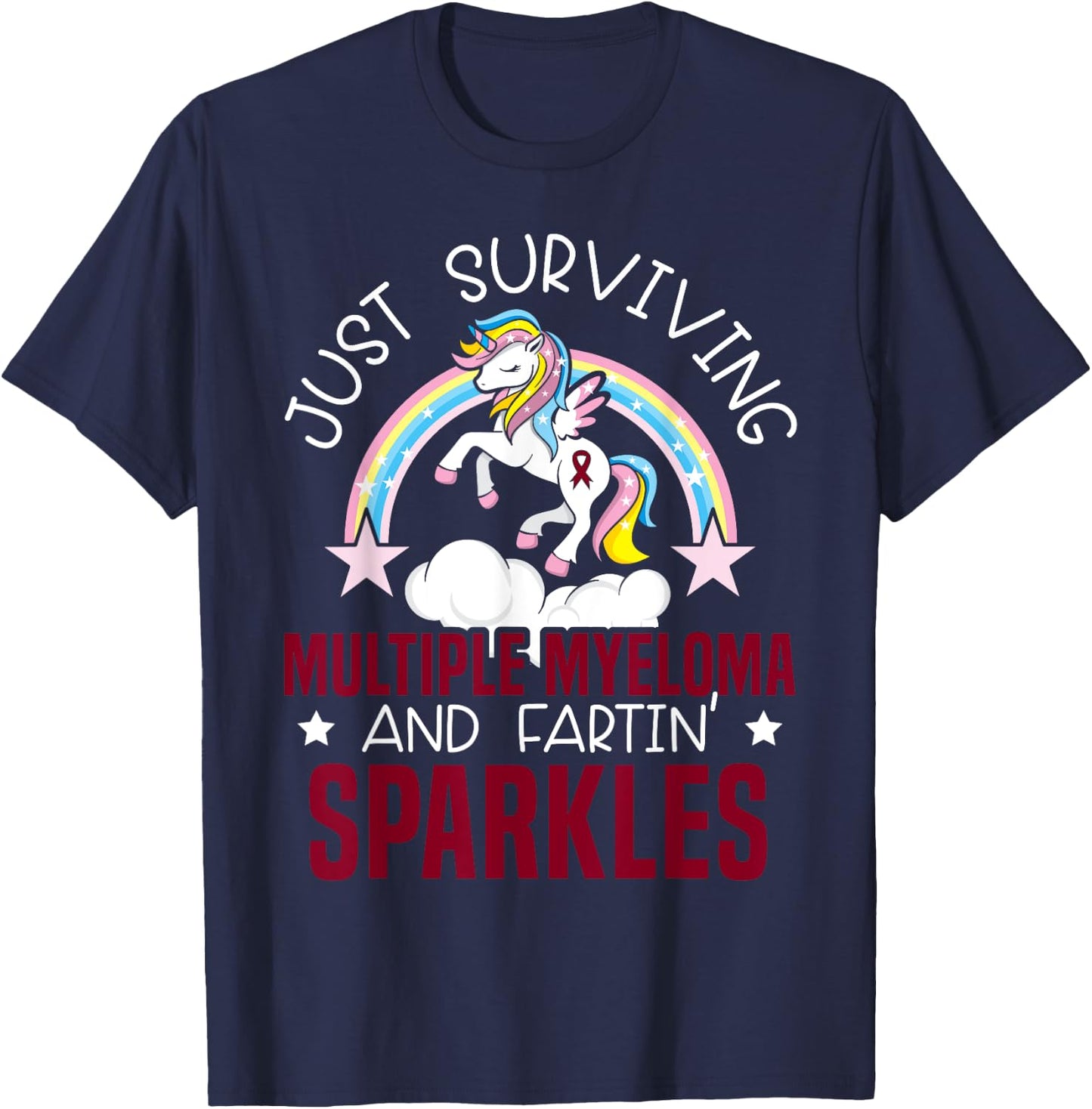 Multiple Myeloma Warrior Myeloma Cancer Awareness T-Shirt - T-Shirt | Navy