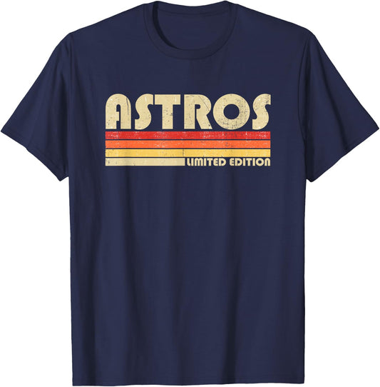 Astros Name Personalized Vintage Retro Gift Women T-Shirt - T-Shirt | Navy
