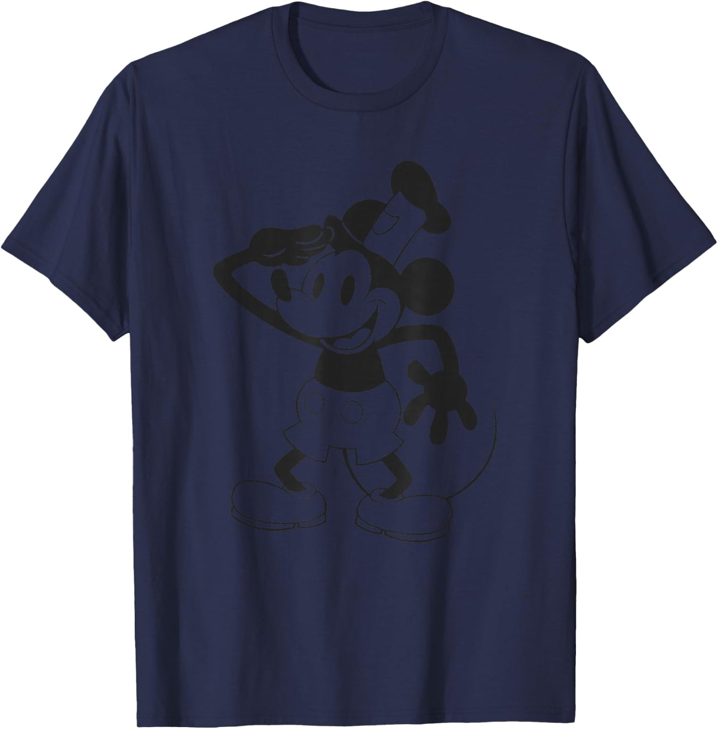 Disney Mickey And Friends Captain Mickey Vintage Cartoon T-Shirt - T-Shirt | Navy