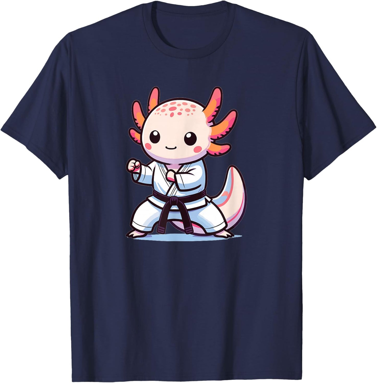 Sports Axolotls Martial Arts Karate Axolotl T-Shirt - T-Shirt | Navy