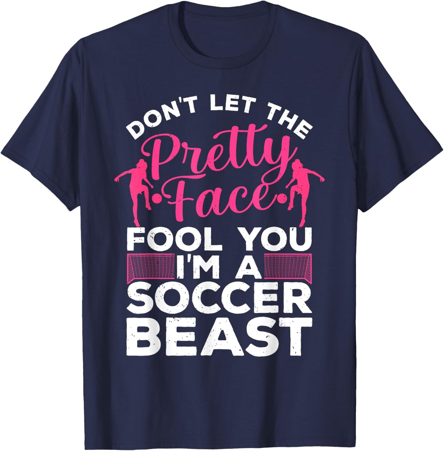 Funny Soccer Art Girls Soccer Player Sport Lover T-Shirt - T-Shirt | Navy