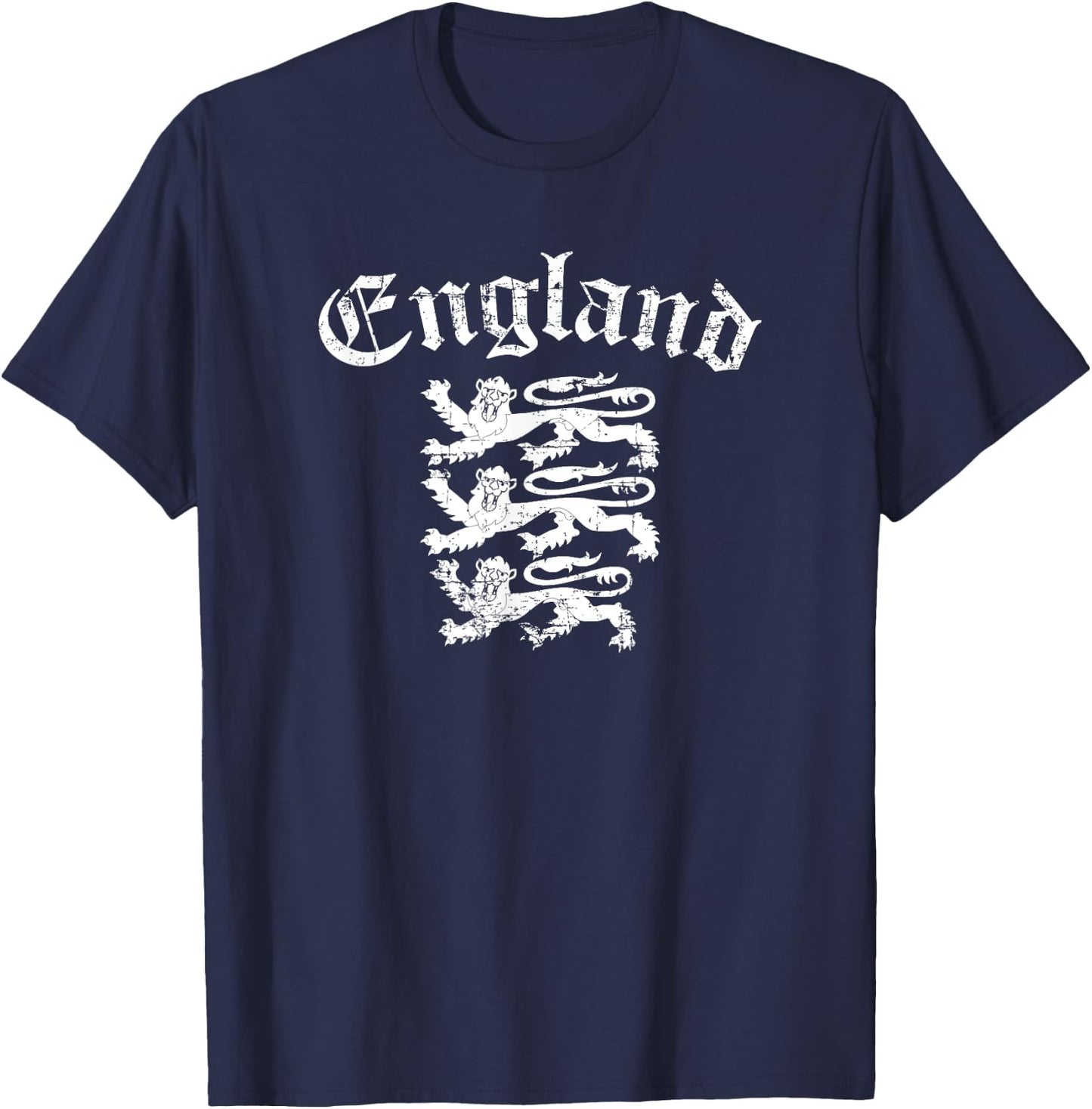 England Lion Symbol English Pride T-Shirt - T-Shirt | Navy