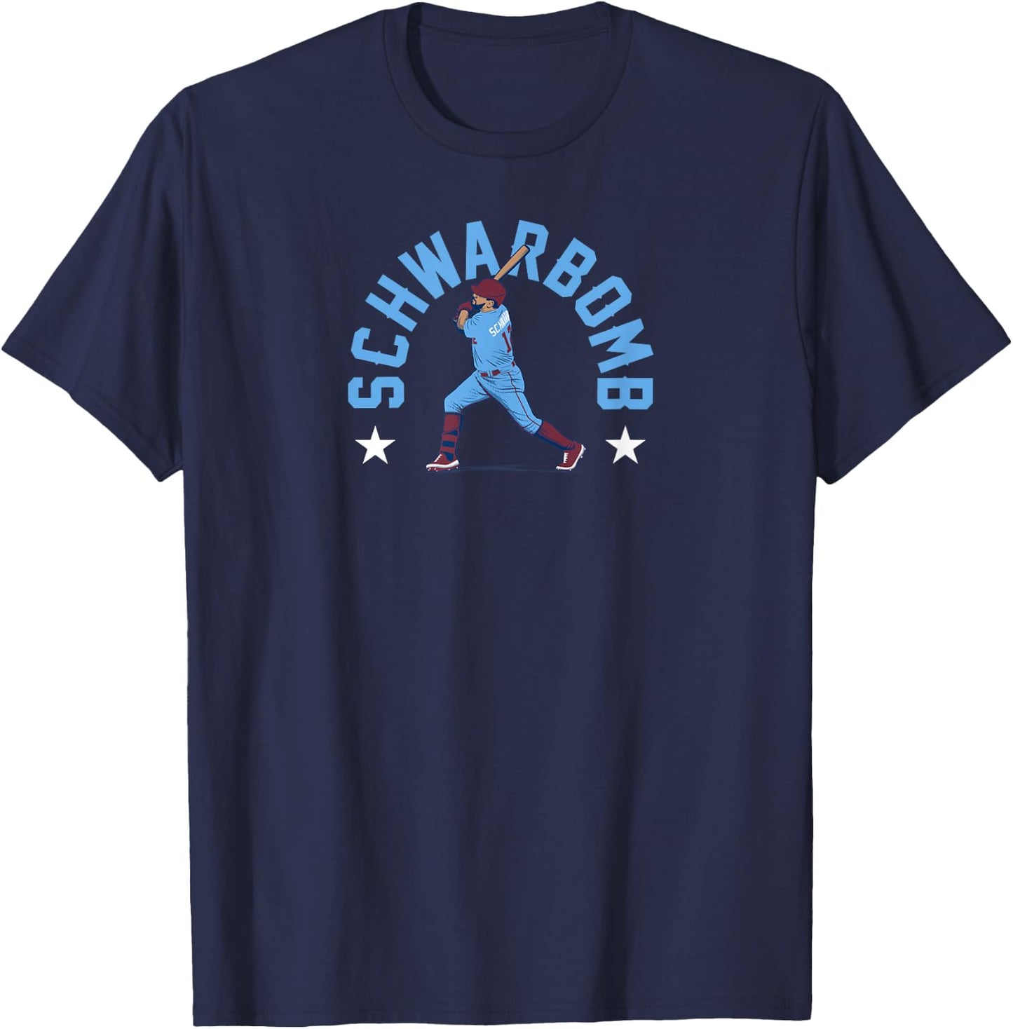 Kyle Schwarber - Schwarbomb Philly - Philadelphia Baseball T-Shirt - T-Shirt | Navy