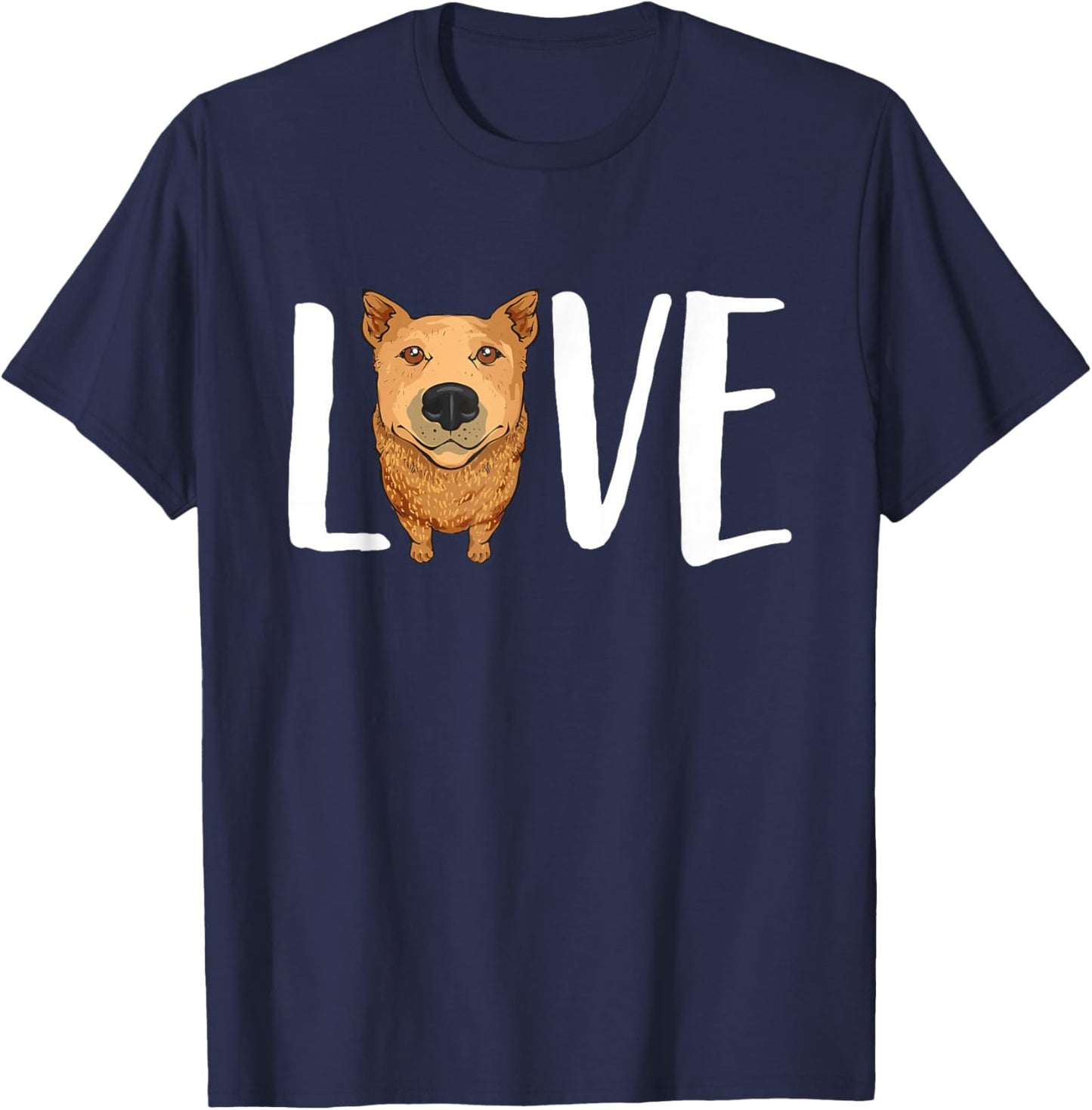 Love Red Heeler Australian Cattle Dog T-Shirt - T-Shirt | Navy
