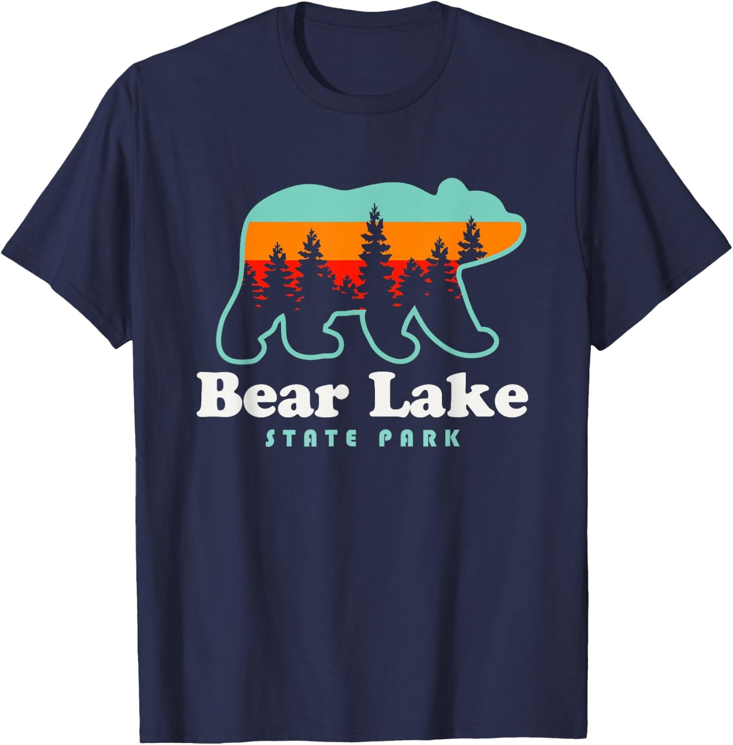 Bear Lake State Park Camping Utah Hiking T-Shirt - T-Shirt | Navy