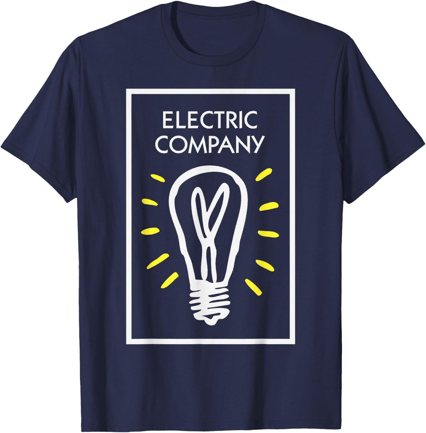 Monopoly Electric Company Icon Boxed Up Logo T-Shirt - T-Shirt | Navy