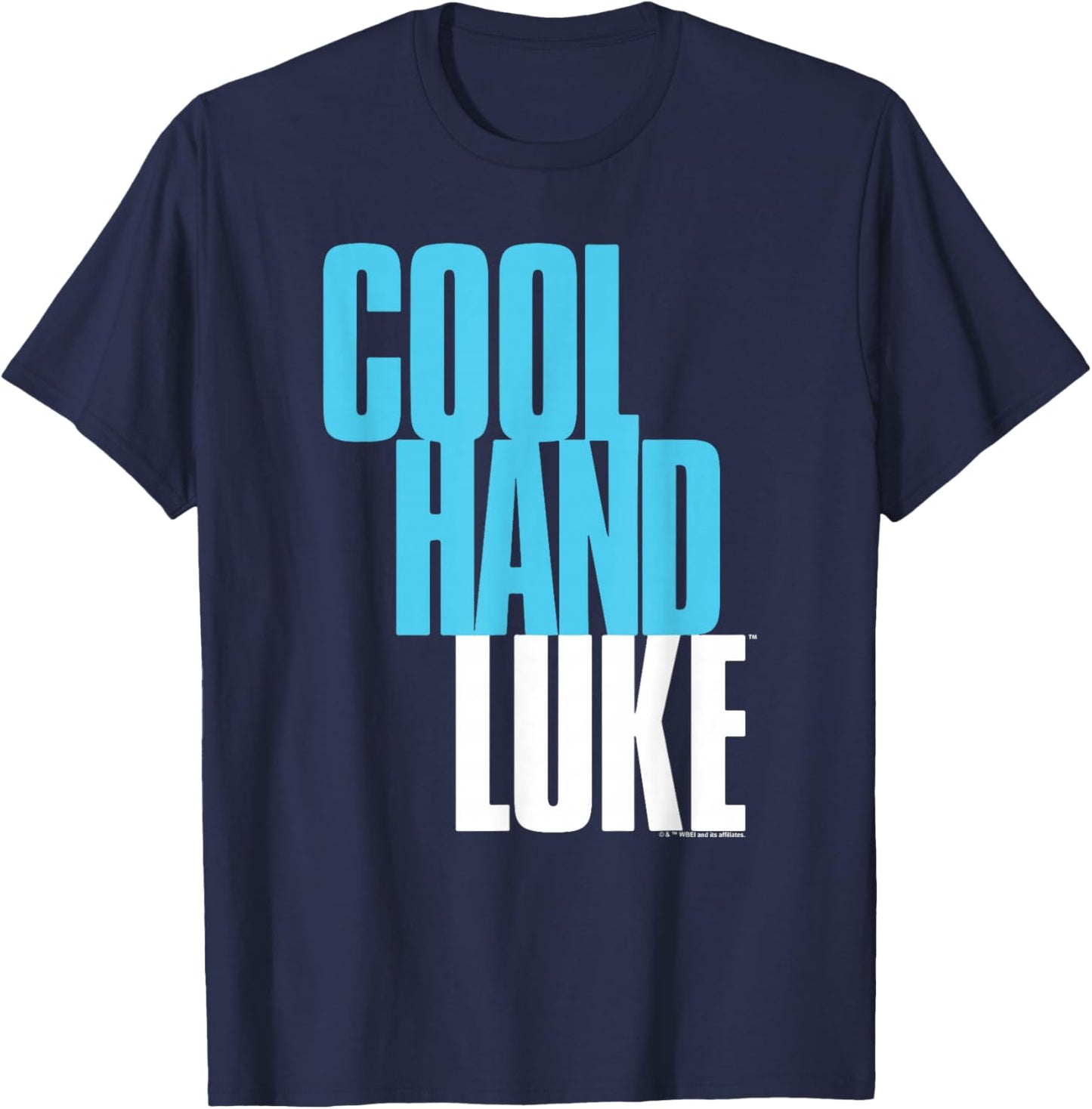WB100 Cool Hand Luke Bold Vintage Movie Logo T-Shirt - T-Shirt | Navy