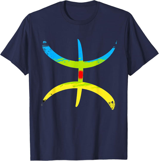 Berber Amazigh Symbol Kabyle Flag T-Shirt - T-Shirt | Navy