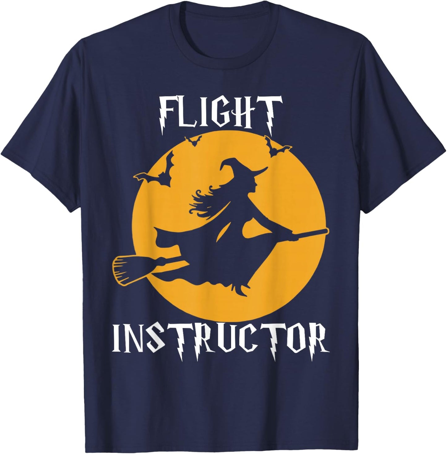 Flight Instructor Witch Halloween T-Shirt - T-Shirt | Navy