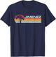 Jimenez Surname 80s 90s Vintage Sunset with Palm Trees T-Shirt - T-Shirt | Navy