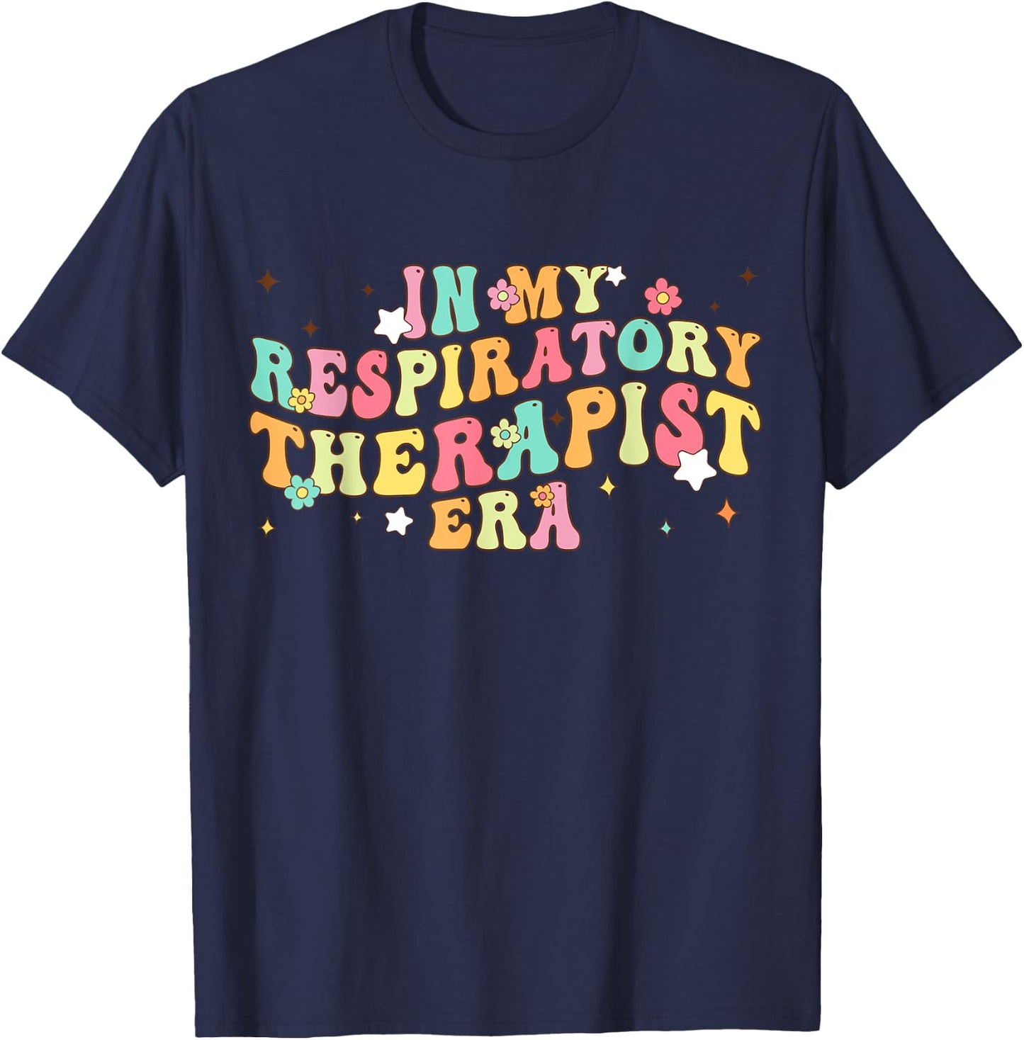Retro In My Respiratory Therapist Era Pulmonologist RT Nurse T-Shirt - T-Shirt | Navy