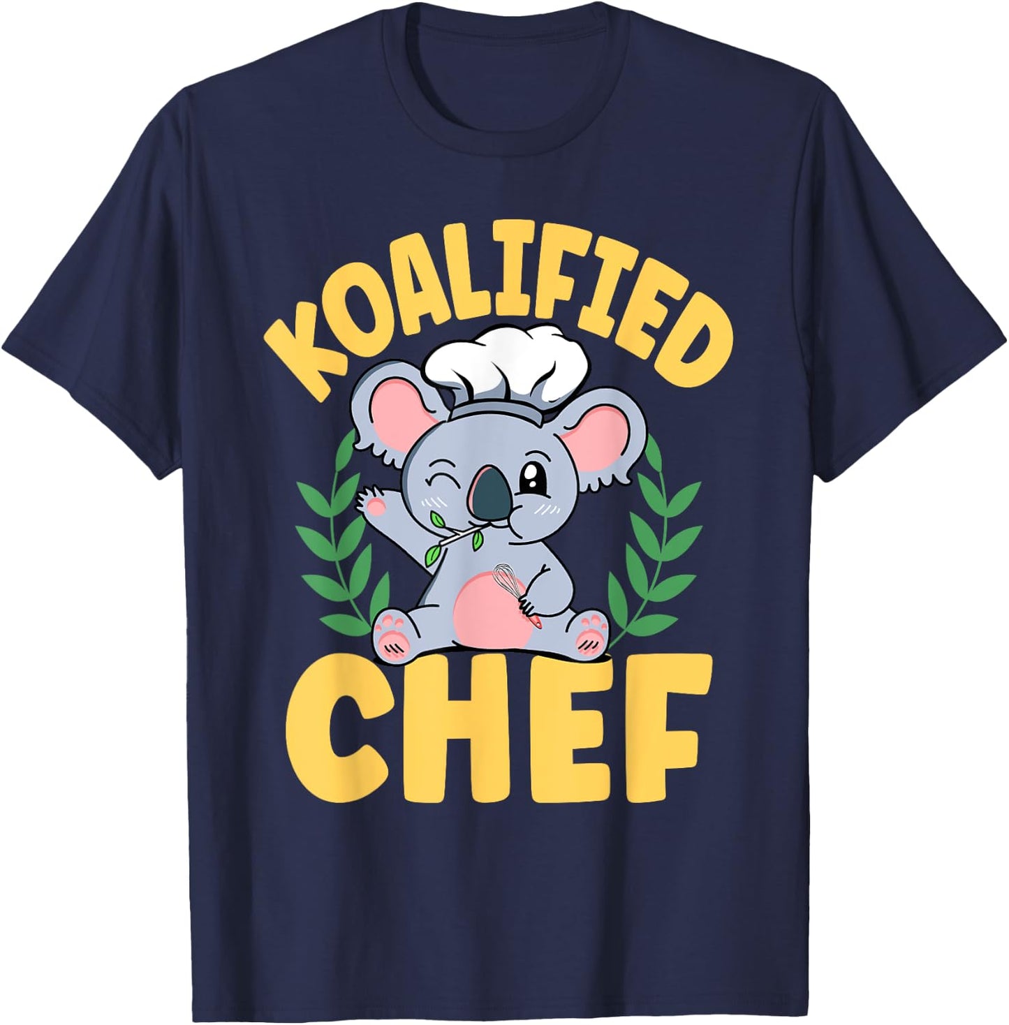 Cute Australian Animal Koala Bears Koalified Chef T-Shirt - T-Shirt | Navy