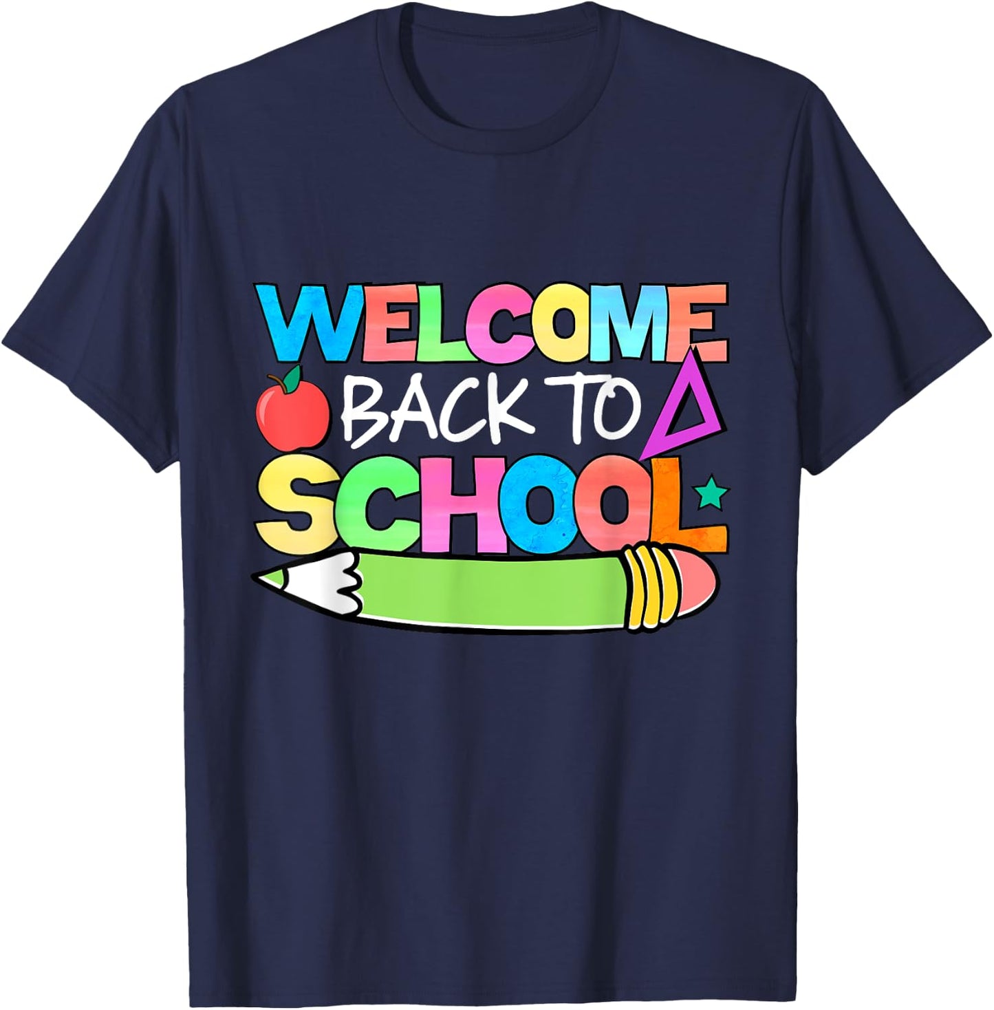Welcome Back to School Fun First Day of School Vibes T-Shirt - T-Shirt | Navy