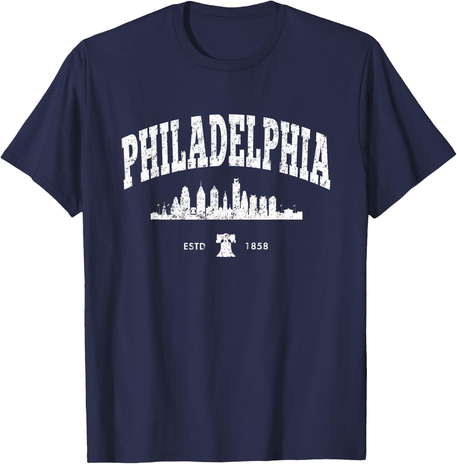 Philadelphia Shirt City of Brotherly Love PA Vintage Philly T-Shirt - T-Shirt | Navy