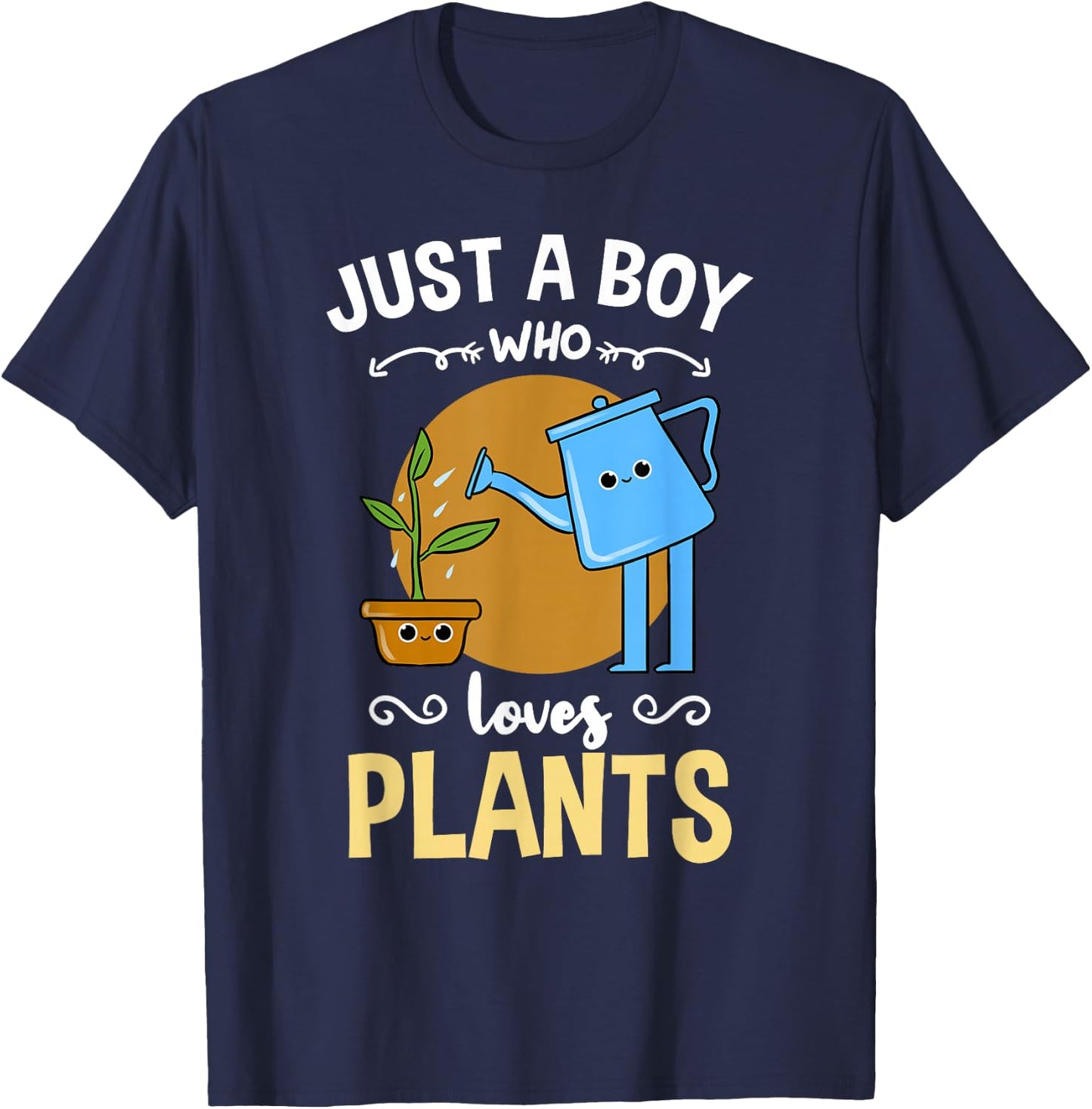 Just A Boy Who Loves Plants T-Shirt - T-Shirt | Navy
