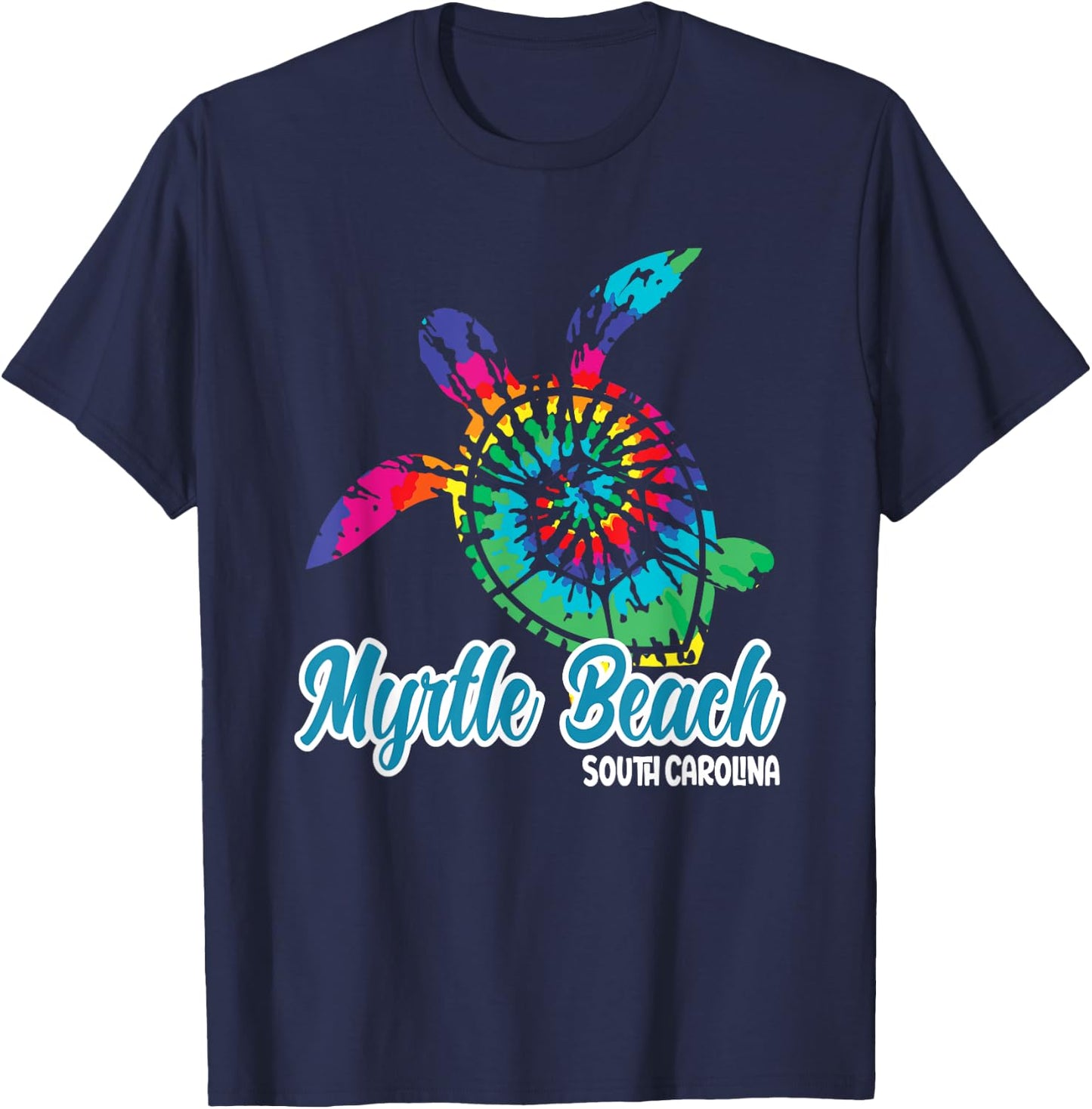 Myrtle Beach Souvenirs S Carolina Tie Dye Save Sea Turtle Men Women Girls Kids T-Shirt - T-Shirt | Navy