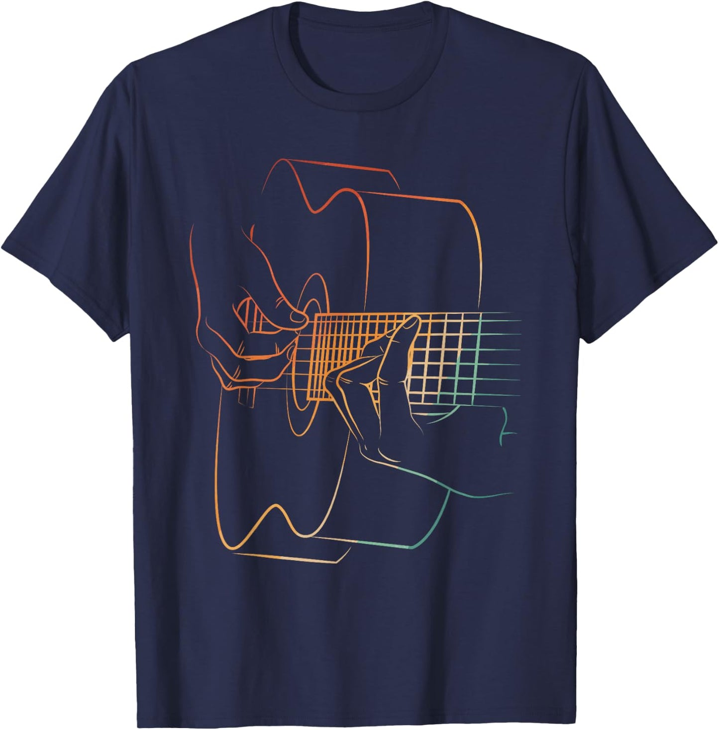 Cool Acoustic Guitar Women Acoustic Guitar Player T-Shirt - T-Shirt | Navy