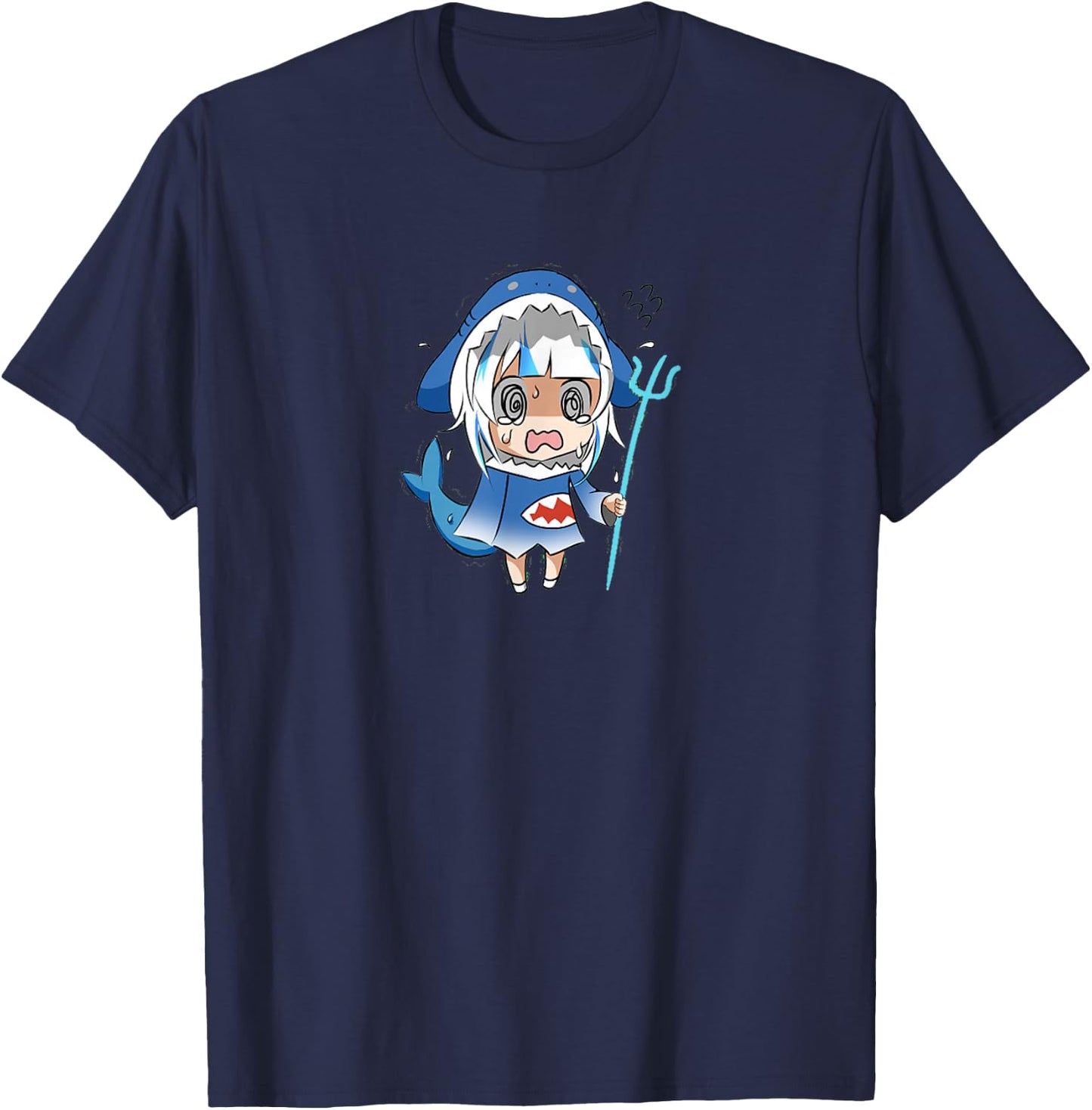 Panic Gura I Cute I Virtual T-Shirt - T-Shirt | Navy