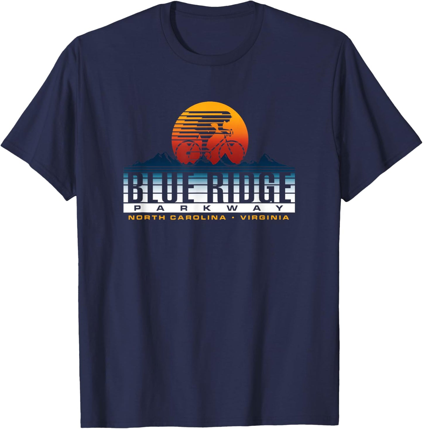 Blue Ridge Parkway National Park Biker T-Shirt - T-Shirt | Navy