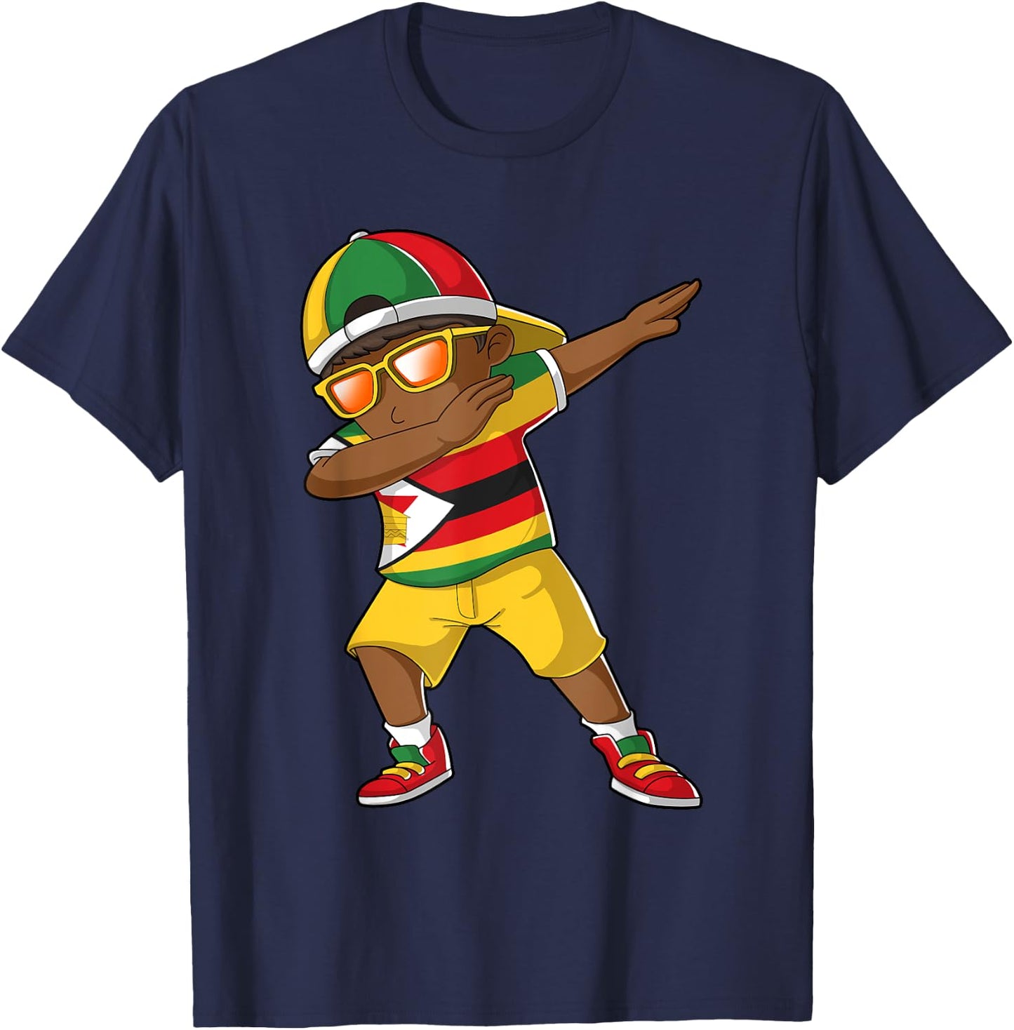Zimbabwean Boy Zimbabwe Kid Patriotism Roots Heritage T-Shirt - T-Shirt | Navy