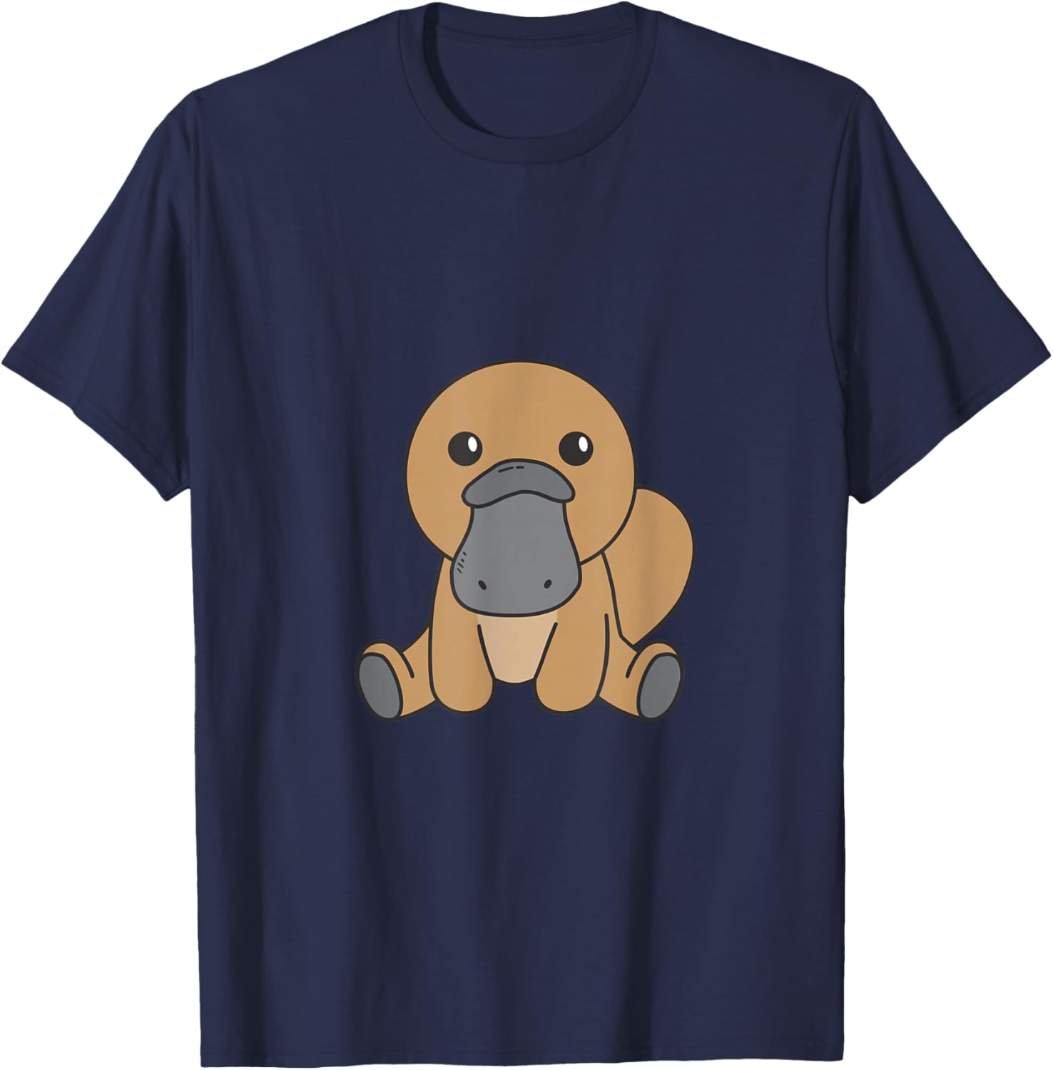 Platypus Cute Animals for Children Manga Platypus T-Shirt - T-Shirt | Navy