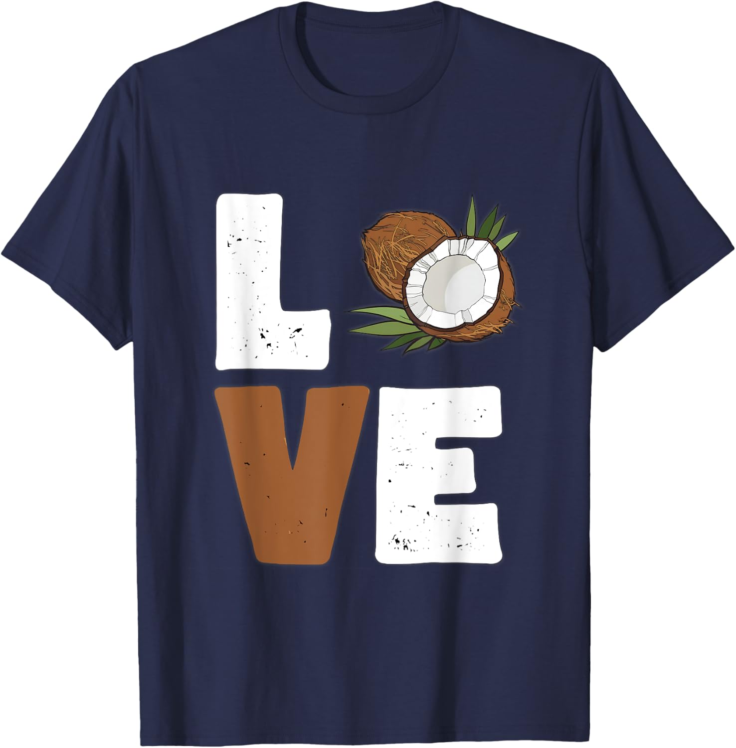 Love Coconut Women Shirt Coconut Lovers for Kids and Girls T-Shirt - T-Shirt | Navy