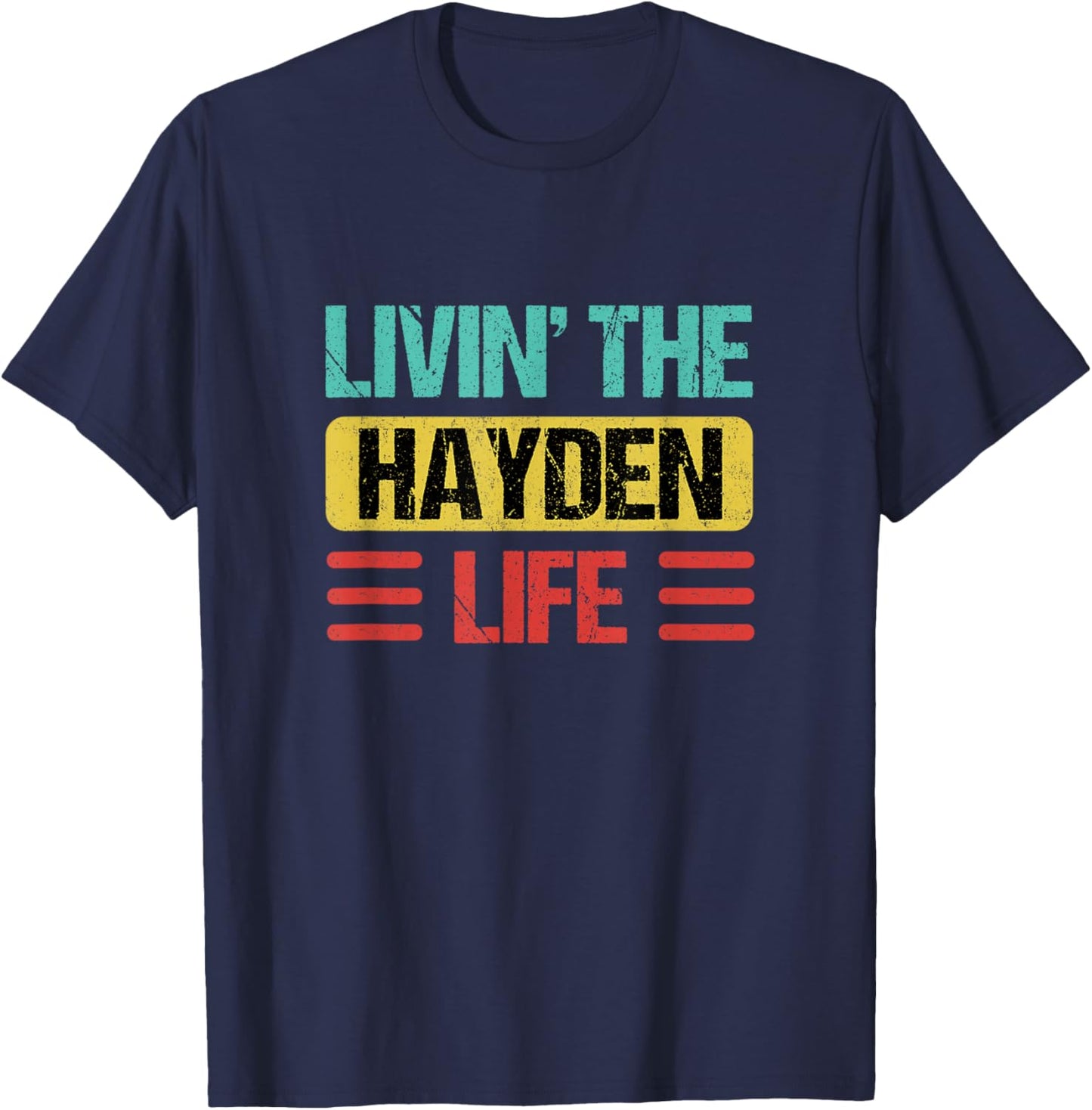 Hayden Name T-Shirt - T-Shirt | Navy